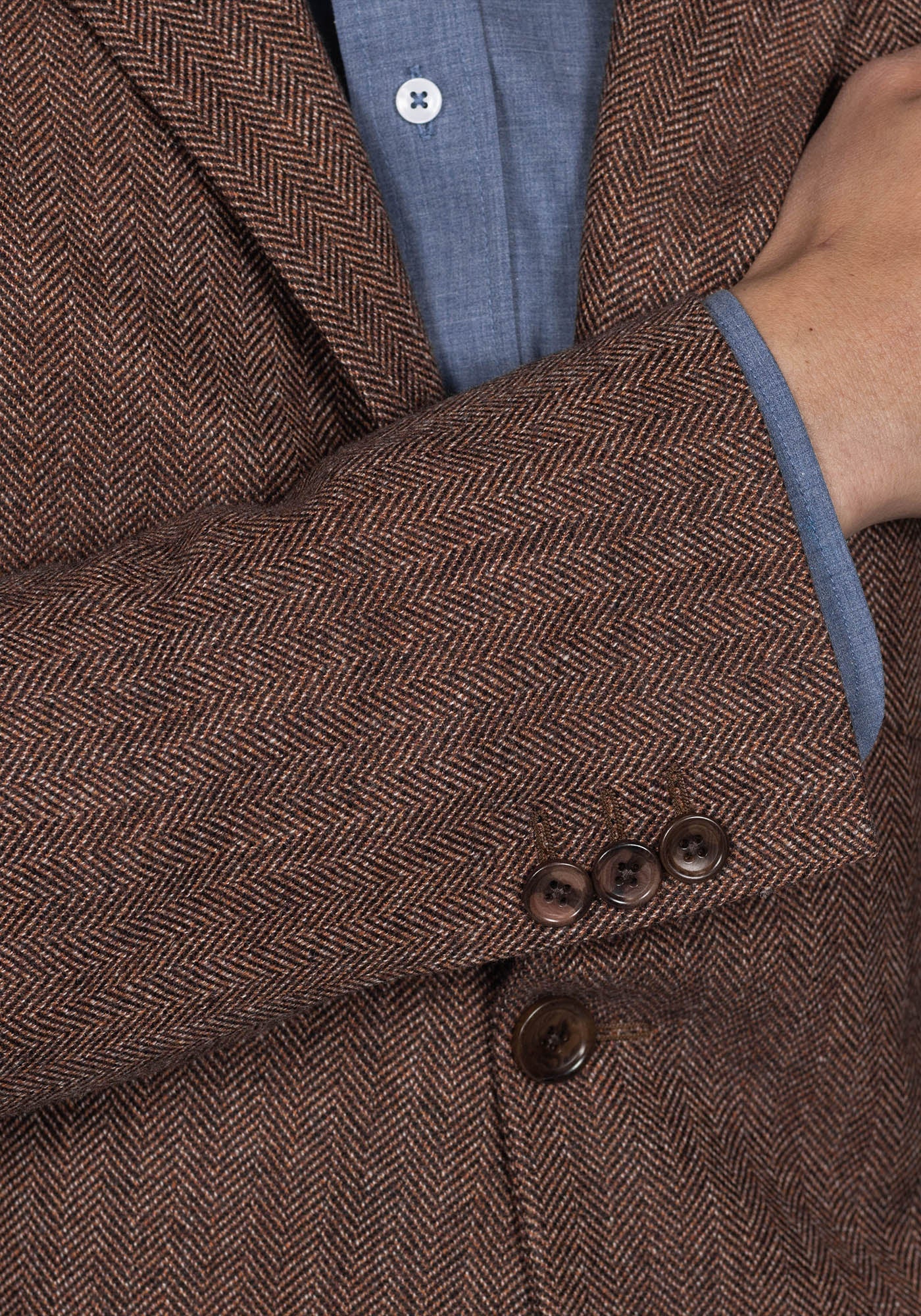 Dusty Rose Herringbone Blazer 5