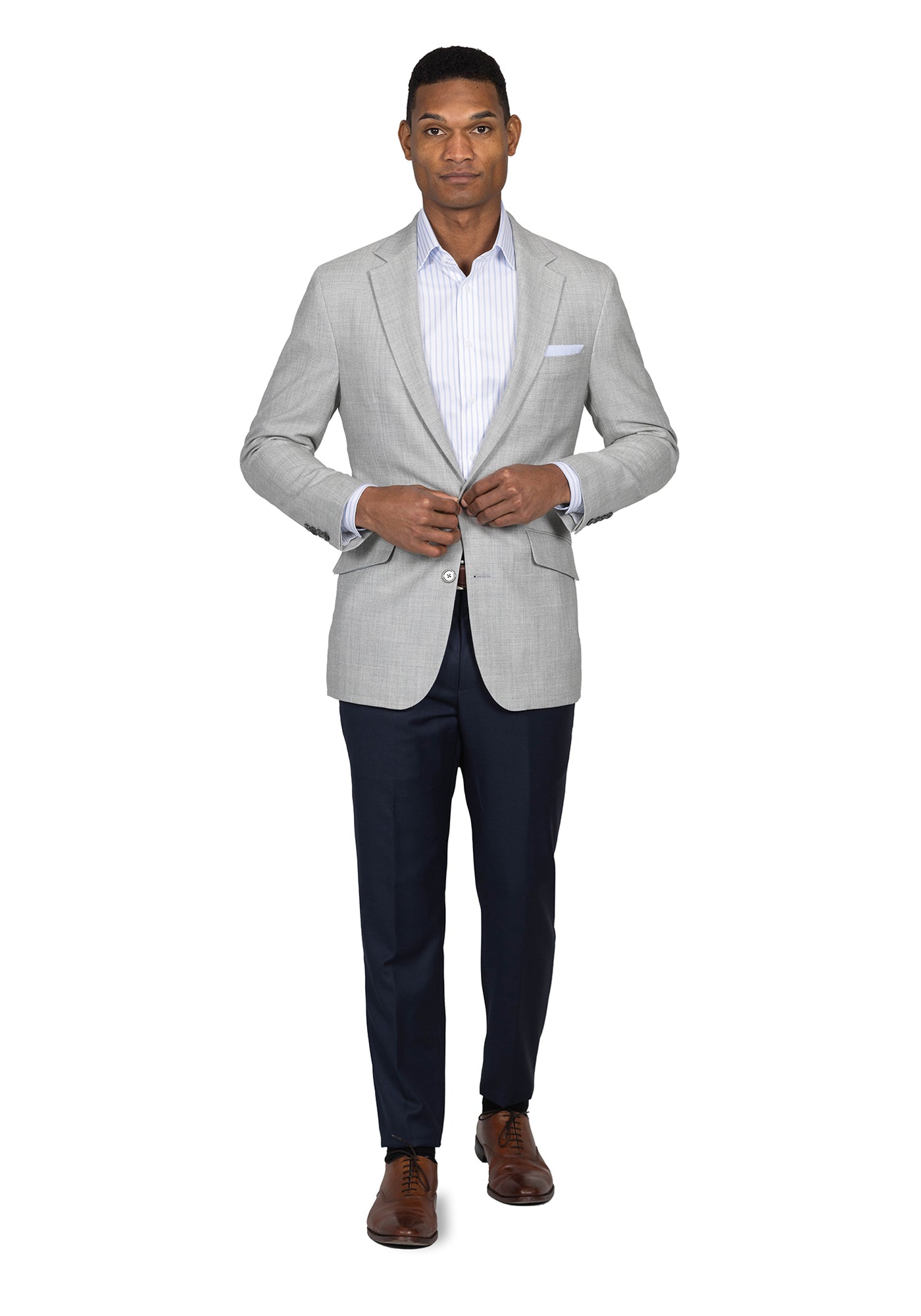Light Grey Hopsack Suit 2