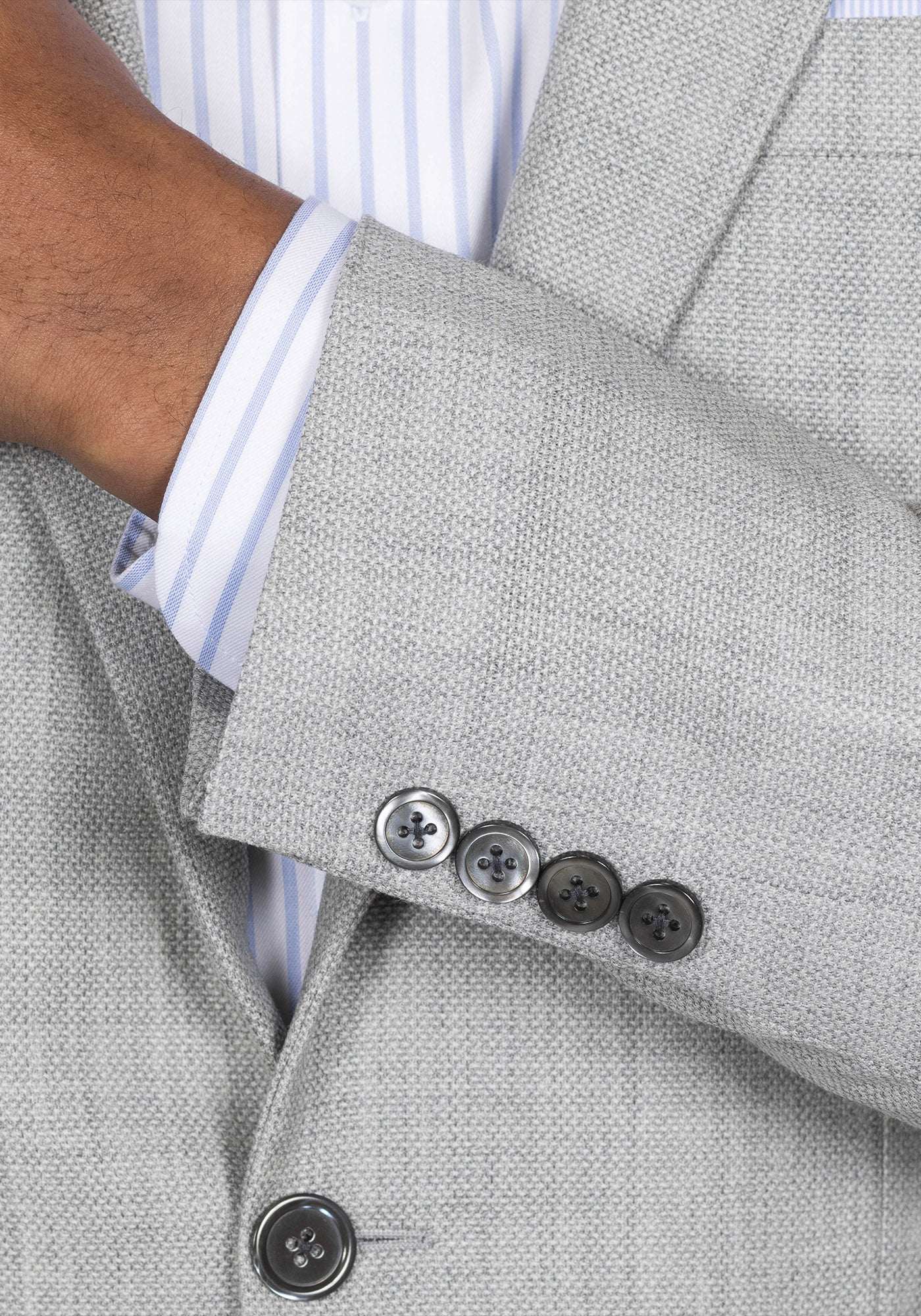 Light Grey Hopsack Suit 5
