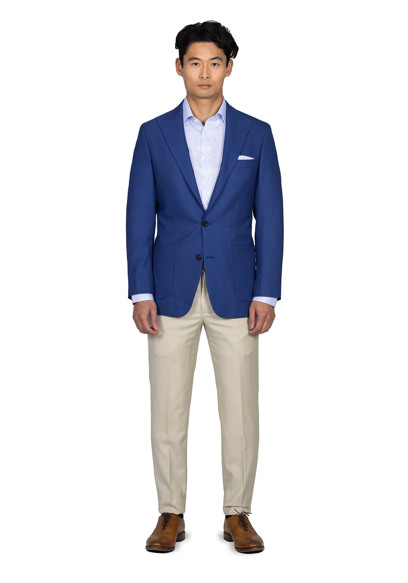 Royal Blue Hopsack Custom Blazer