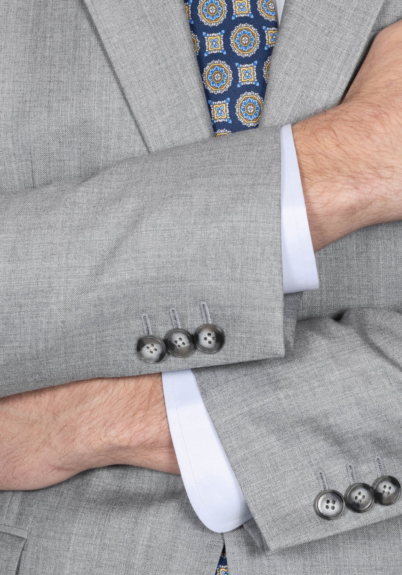 Stretch Light Grey Heather Suit