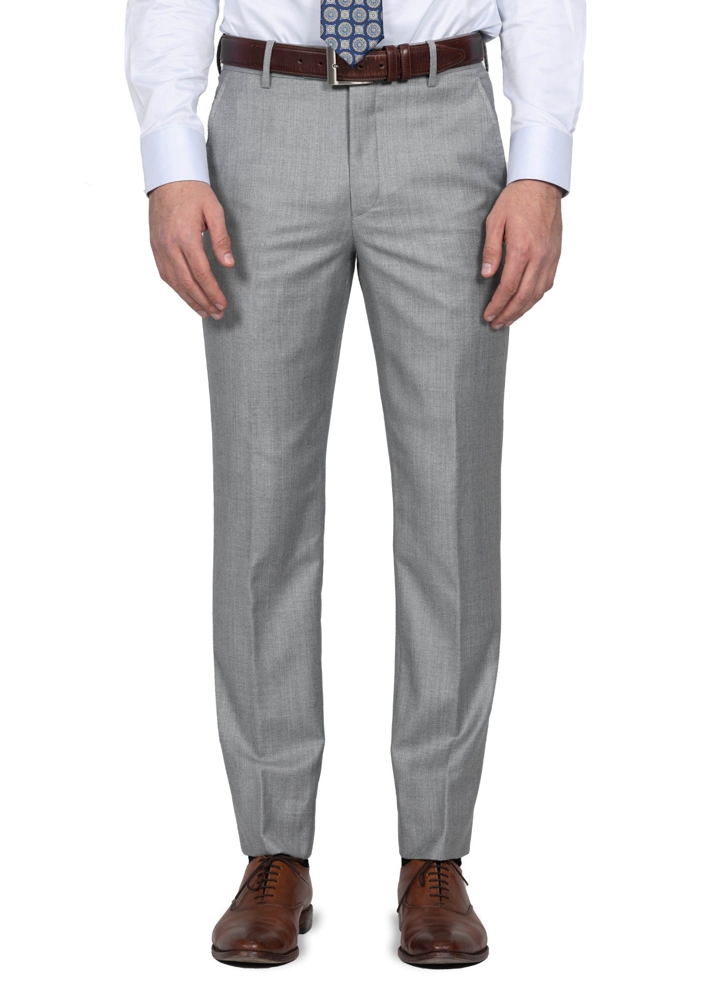 Stretch Light Grey Heather Suit
