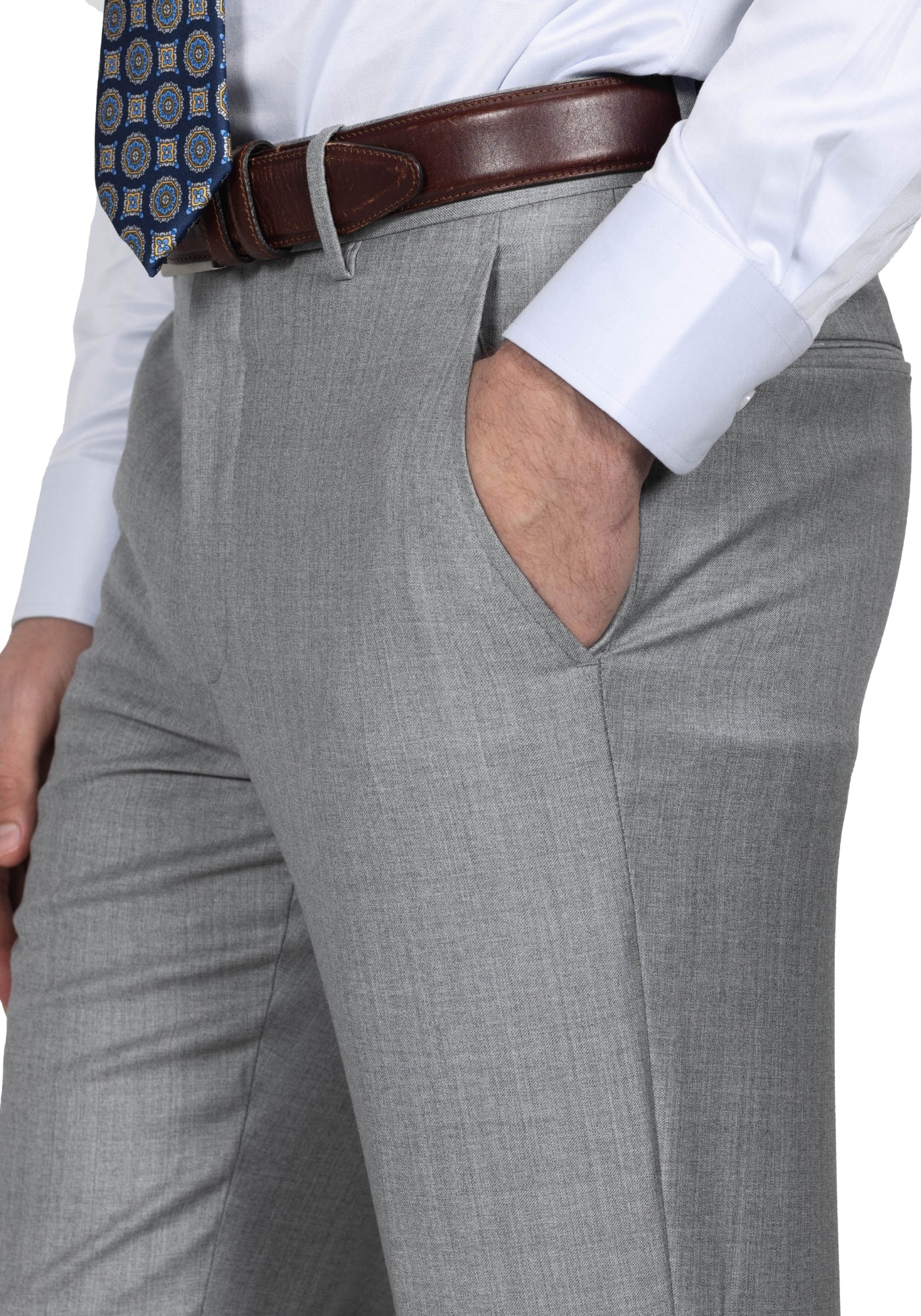 Stretch Light Grey Heather Suit