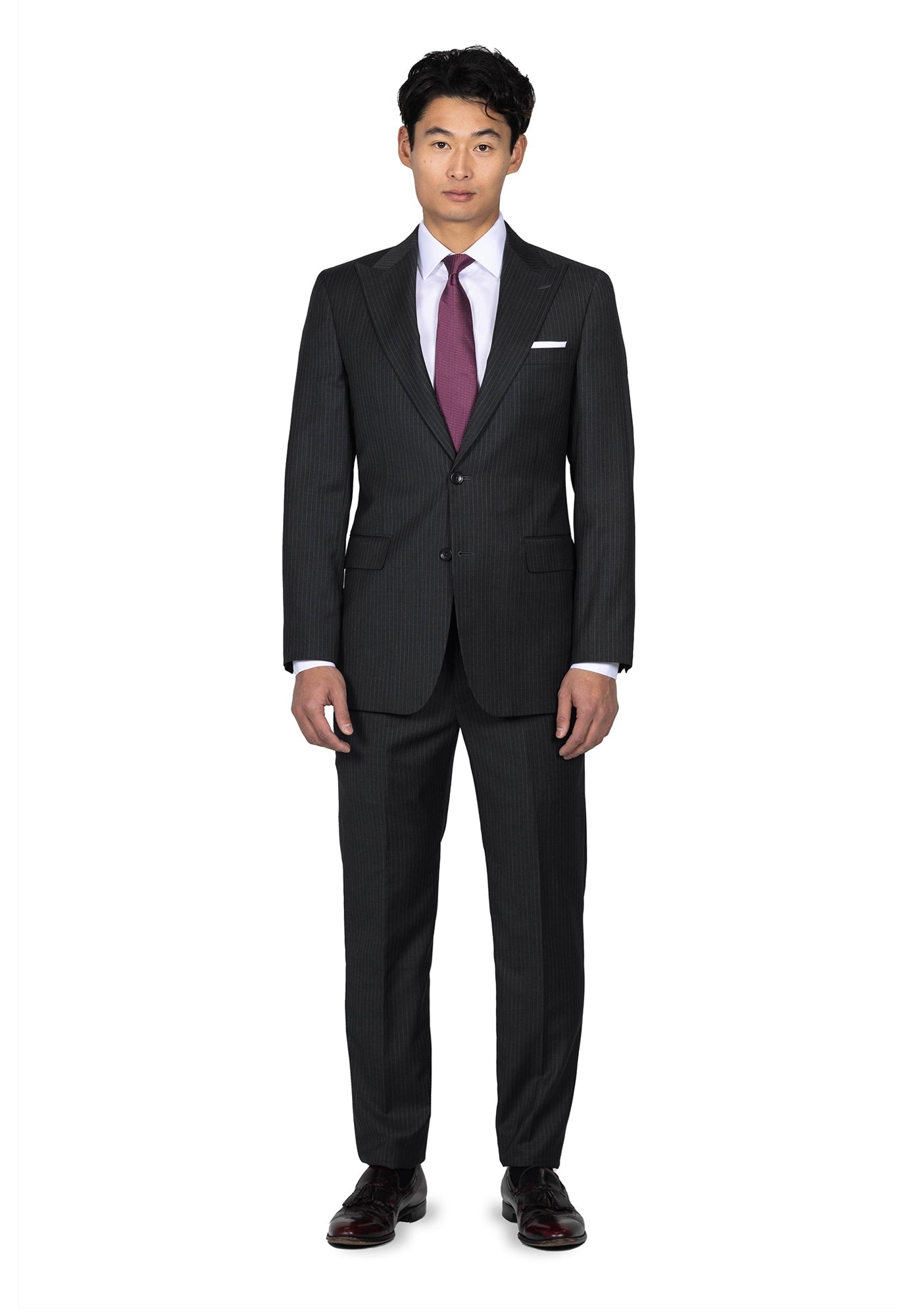 Dark Grey Pinstripe Custom Suit