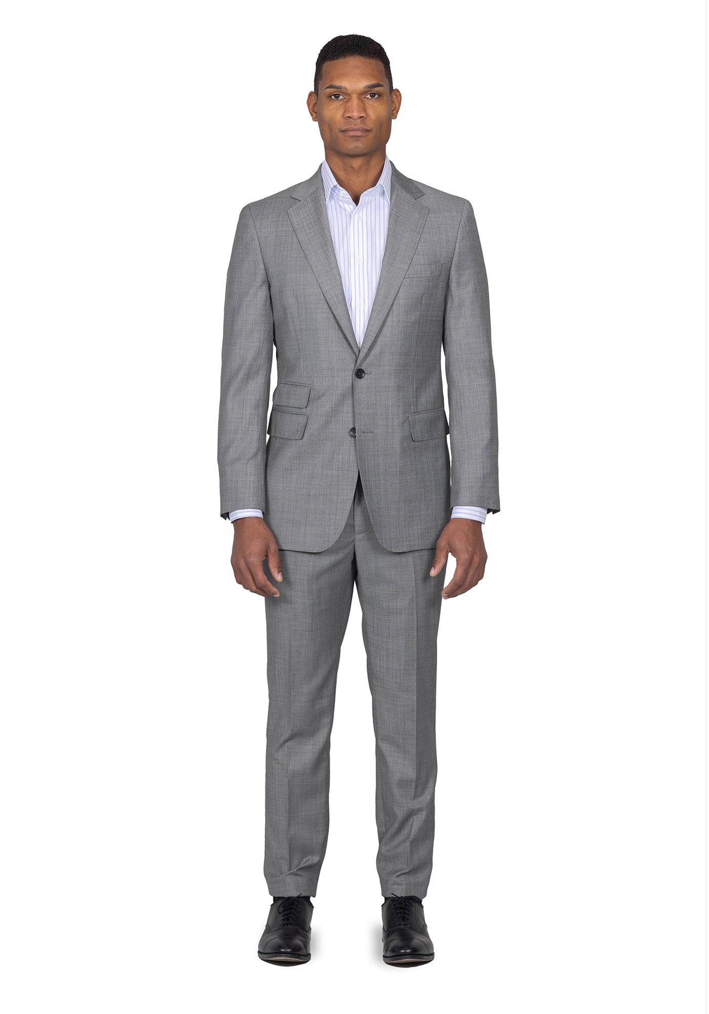 dress shirt grey suit Signature Light Grey Plaid Suit & Blue Shirt  Timeless Style  Valnti