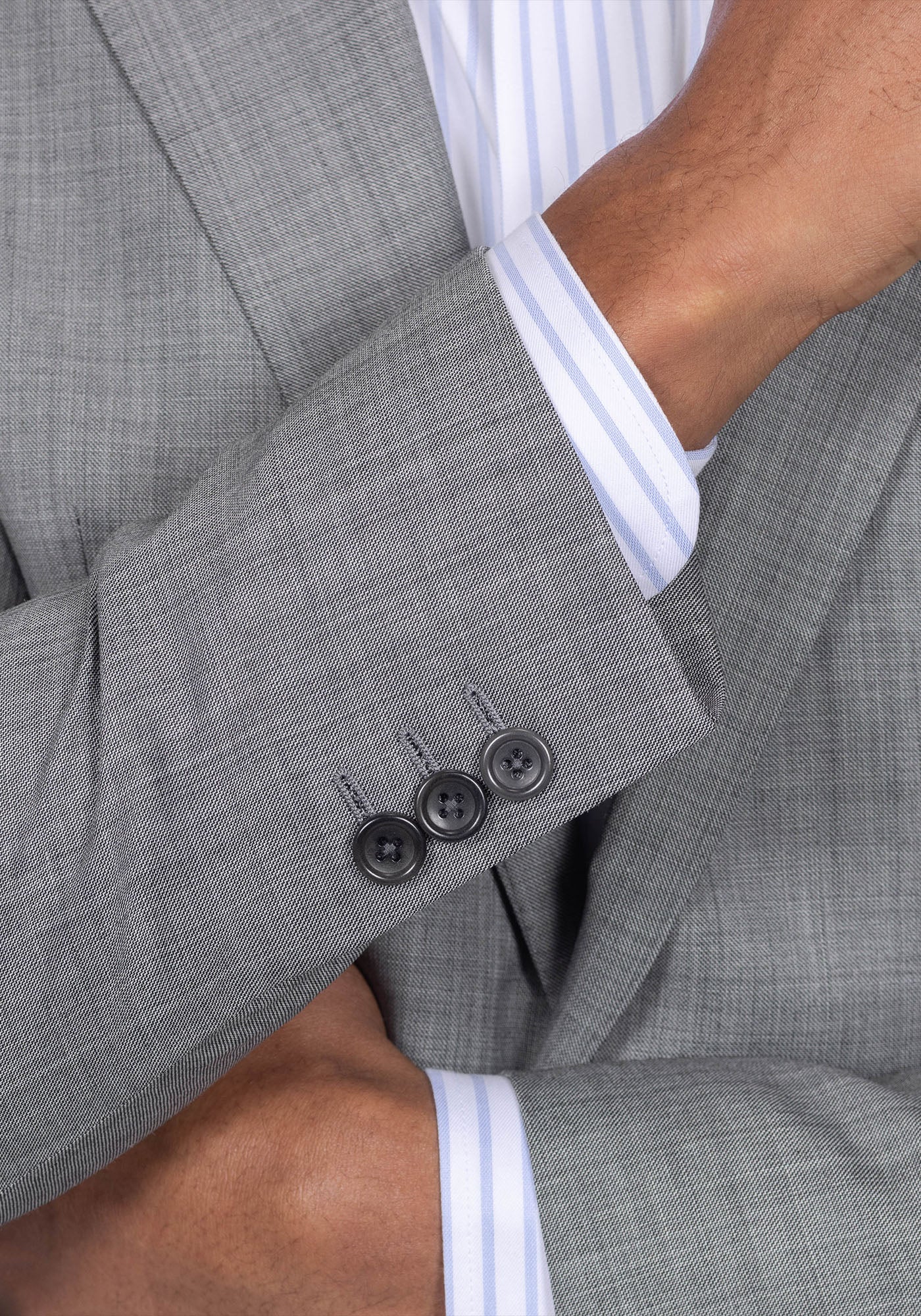 Solid Light Grey Suit 5