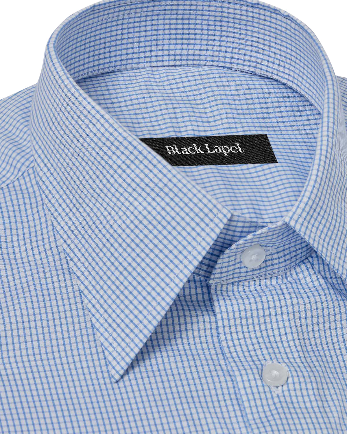 Easy-Care Blue Graph Check Dress Shirt 2