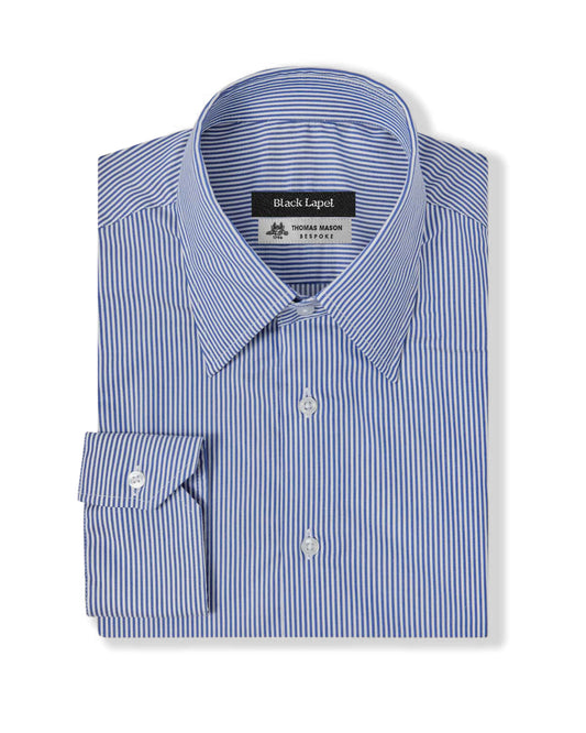 Easy-Care Blue Bar Stripe Dress Shirt 1
