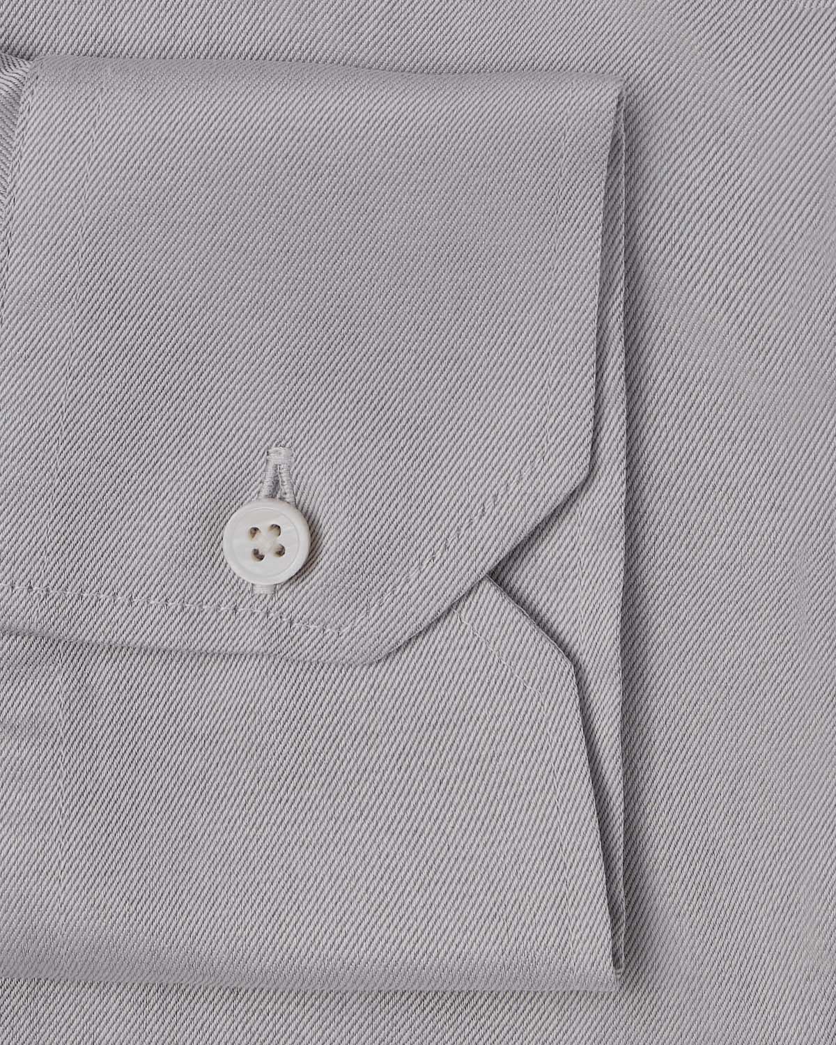 Easy-Care Light Grey Fine Twill Dress Shirt 3