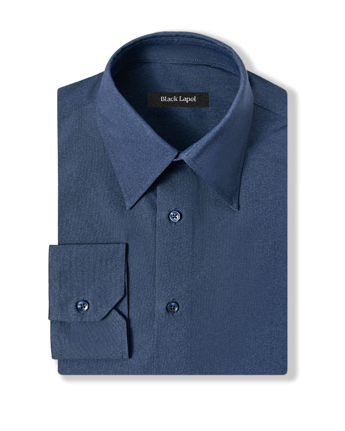 Ultra Comfort Navy Twill Dress Shirt 1