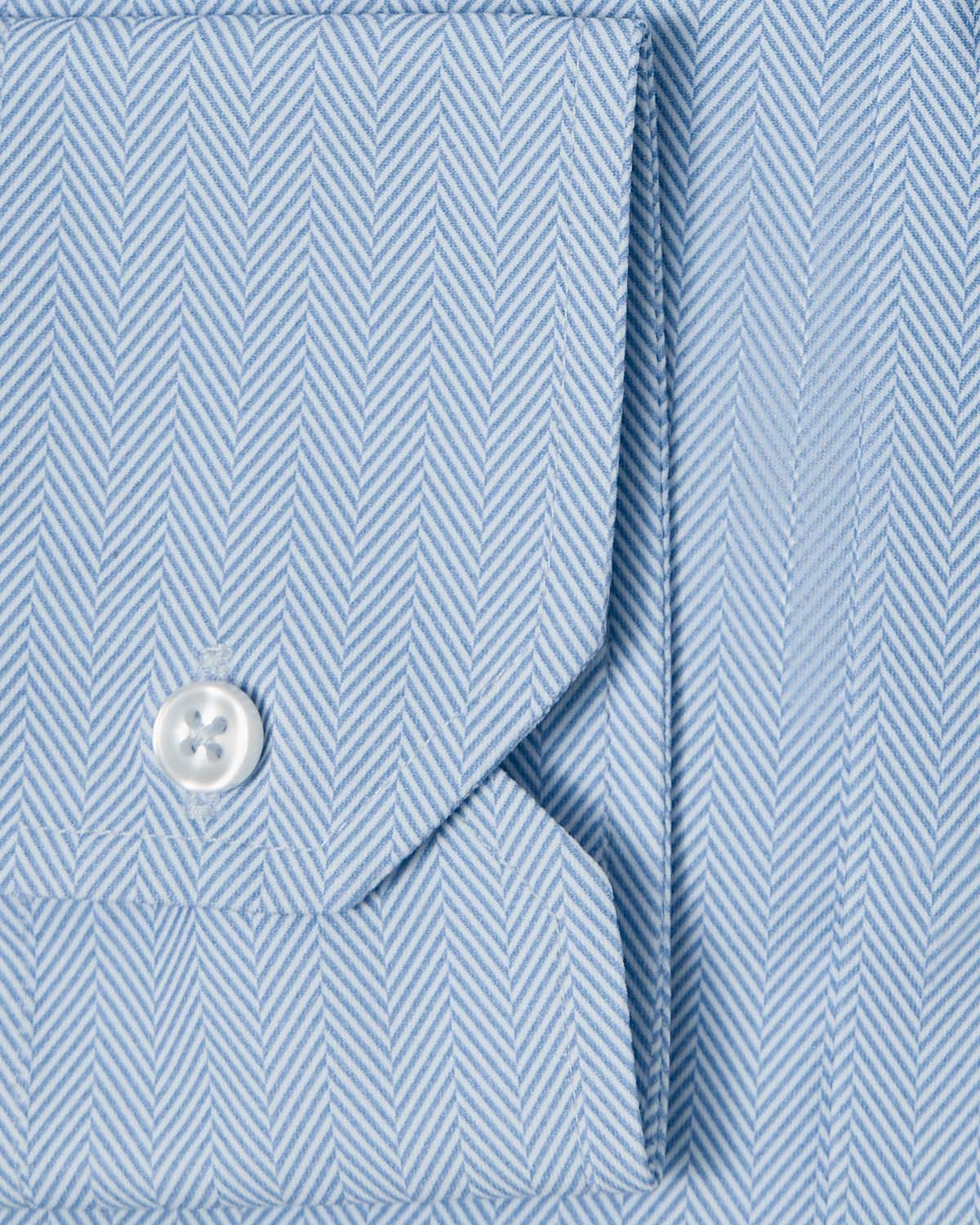 Ultra Comfort Blue Herringbone Dress Shirt 3