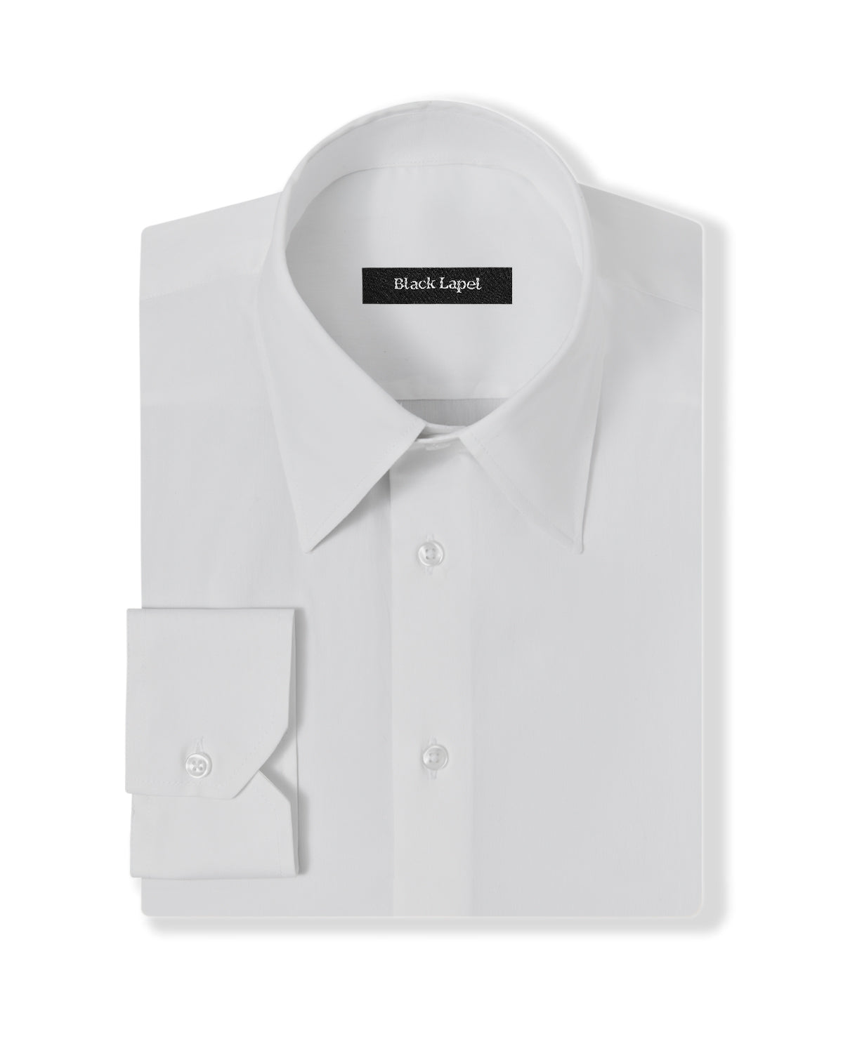 Stretch Cotton Blend White Blend Dress Shirt 1