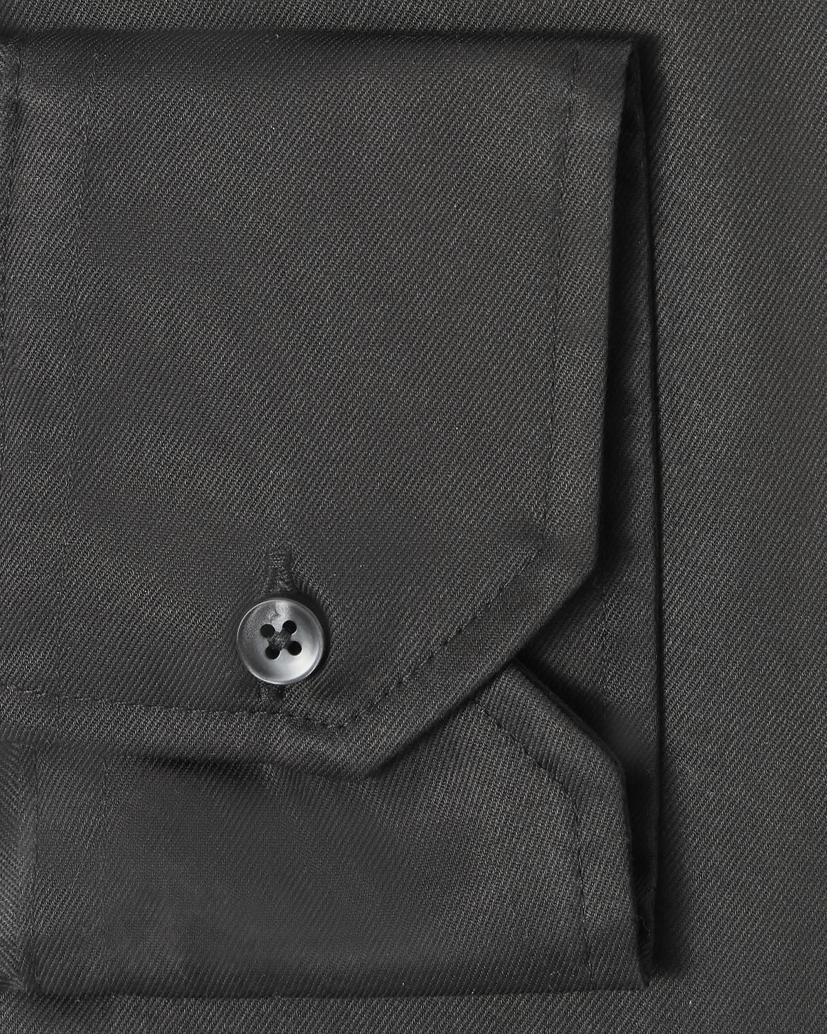 Easy-Care Black Fine Twill Dress Shirt 3