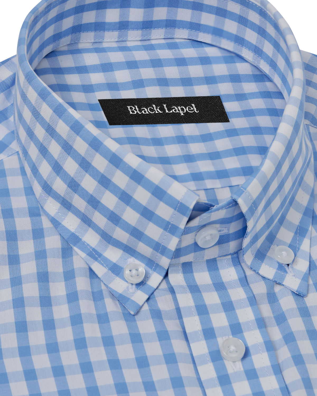 Light Blue Gingham Dress Shirt 2