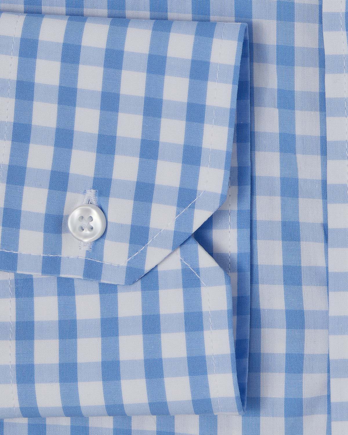 Light Blue Gingham Dress Shirt 3