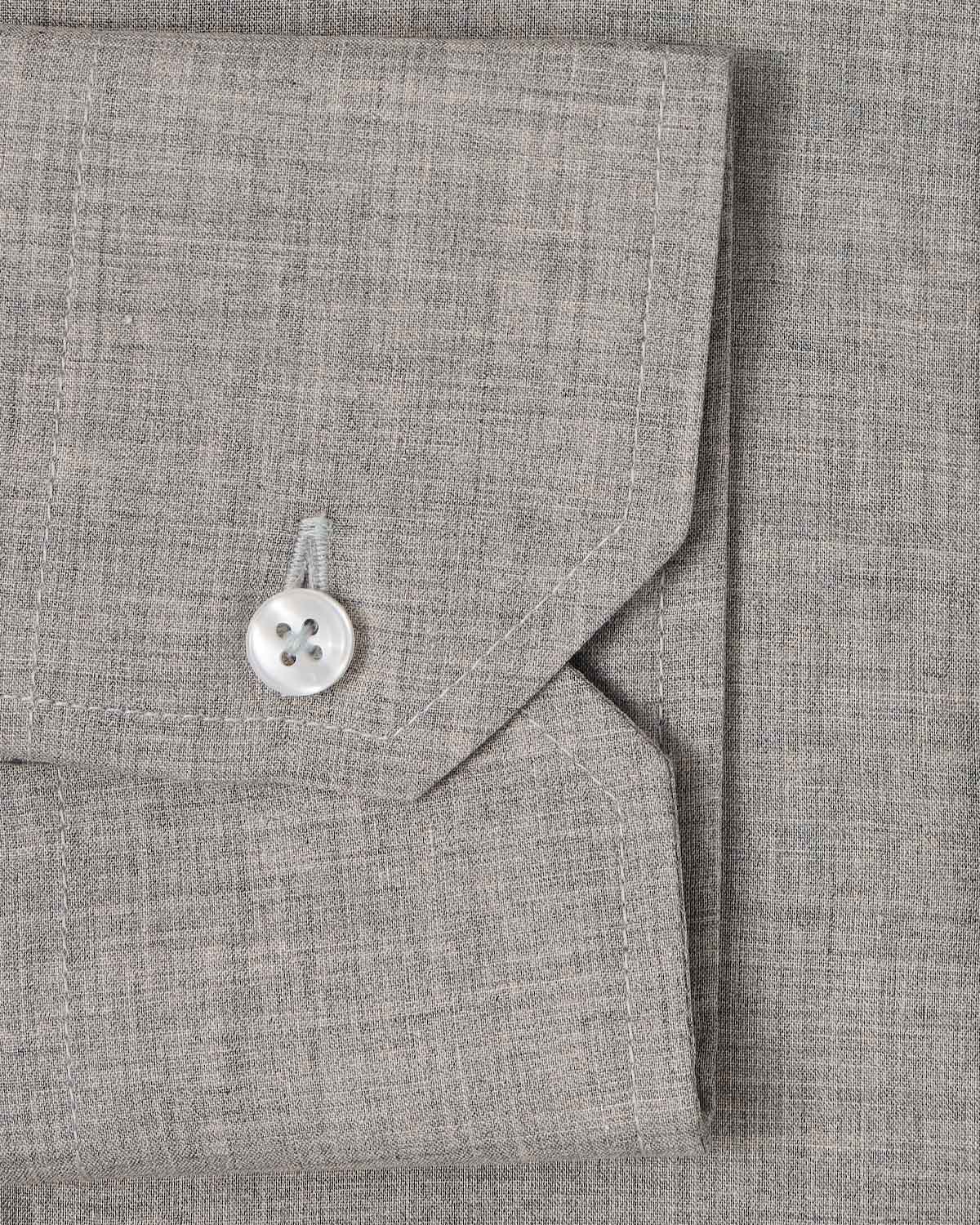 Light Grey Melange Poplin Dress Shirt 3