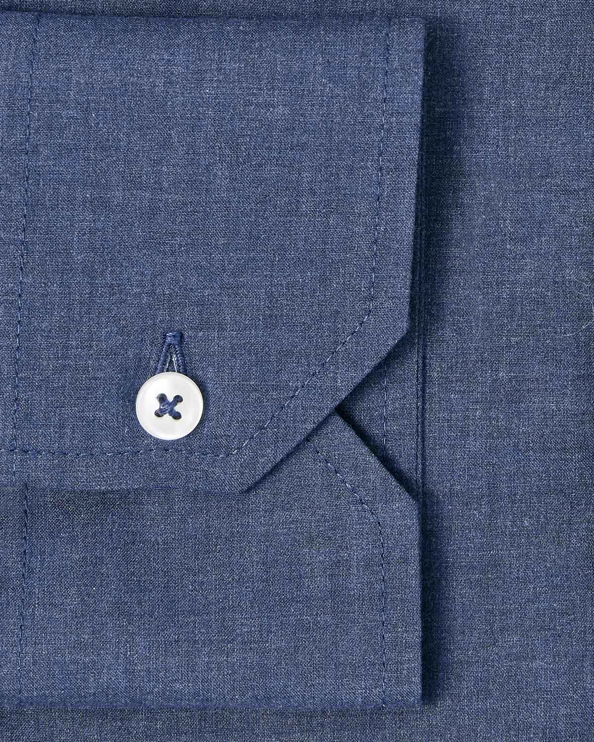 Dark Blue Melange Polin Dress Shirt 3