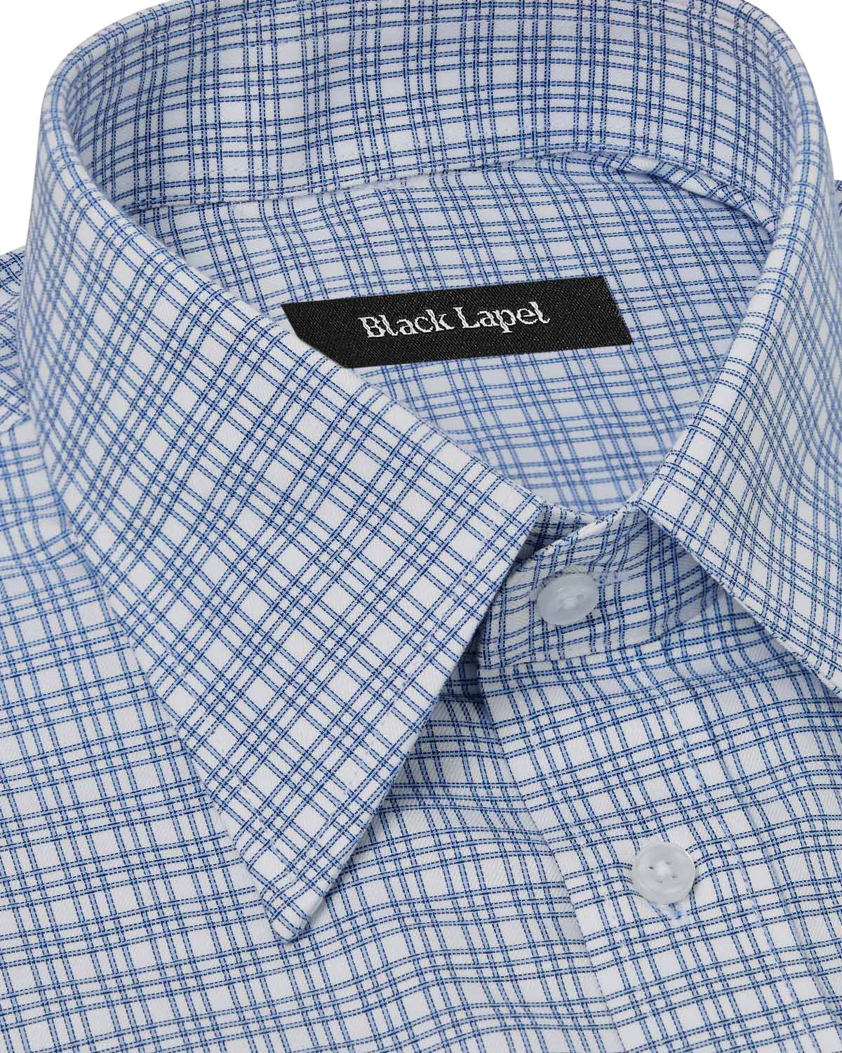 Blue Triple Windowpane Dress Shirt 2