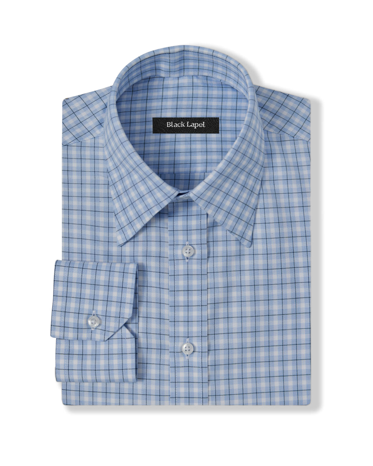 Blue Multi-Check Custom Dress Shirt