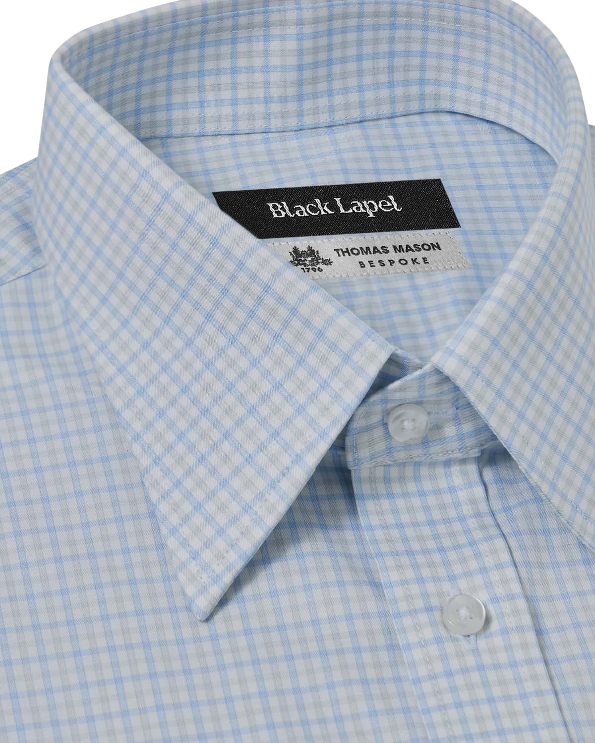 Blue and Grey Check Dress Shirt 2