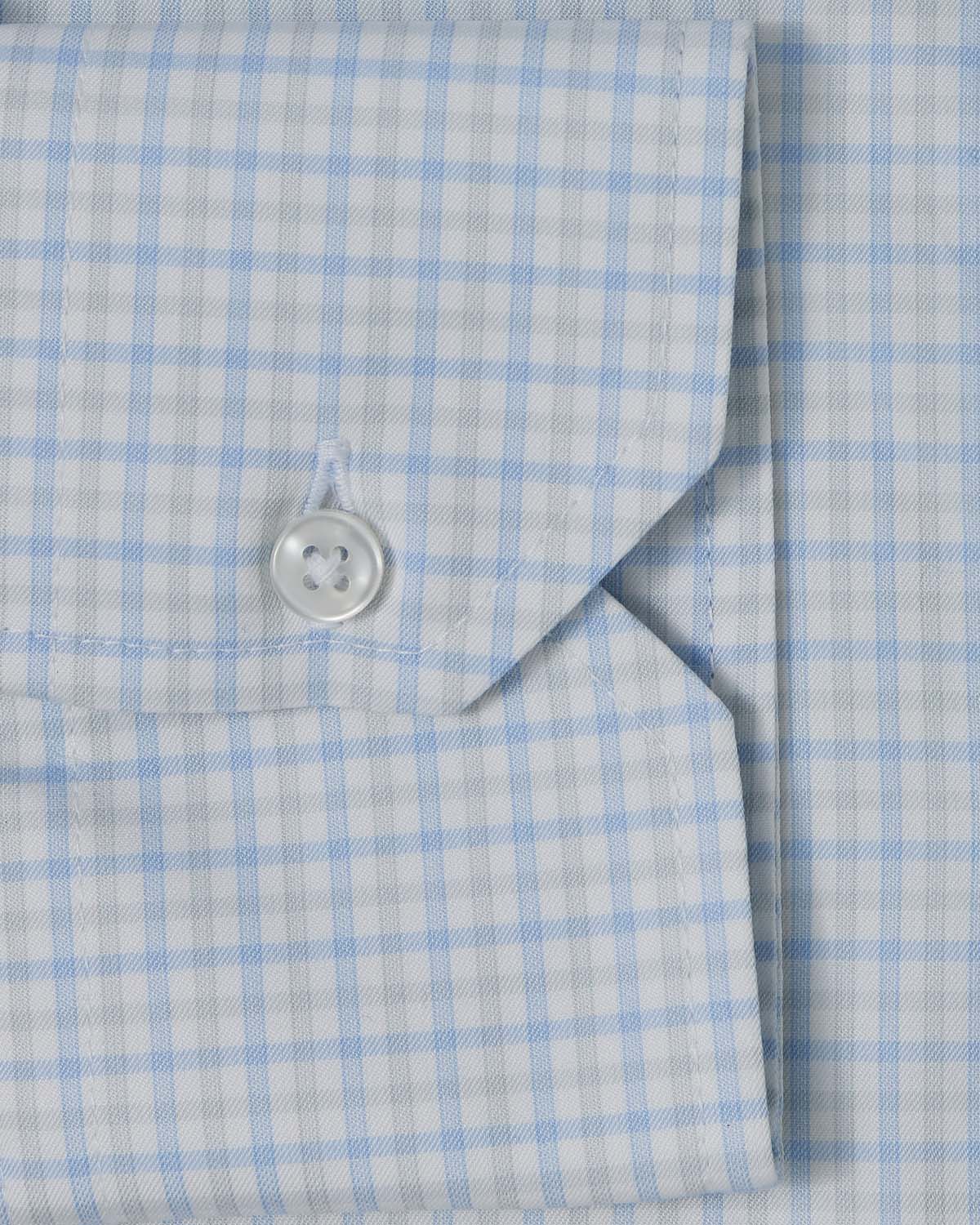 Blue and Grey Check Dress Shirt 3