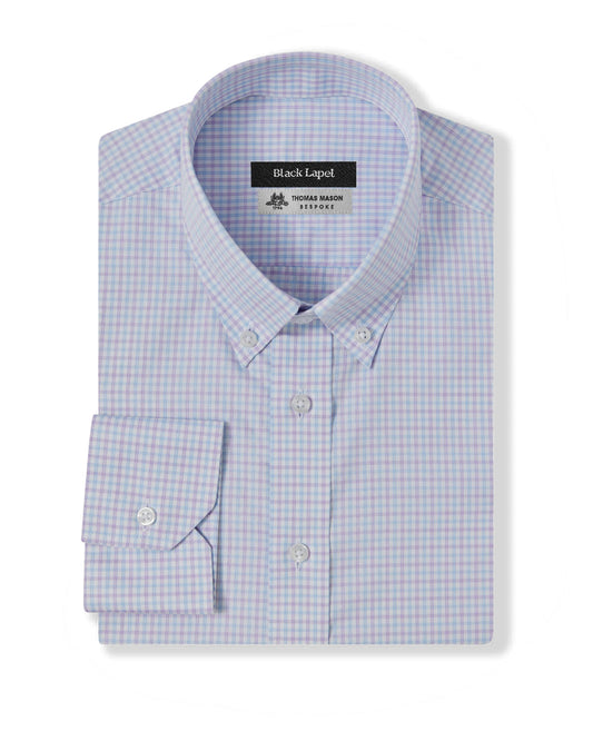 Blue and Purple Check Dress Shirt 1
