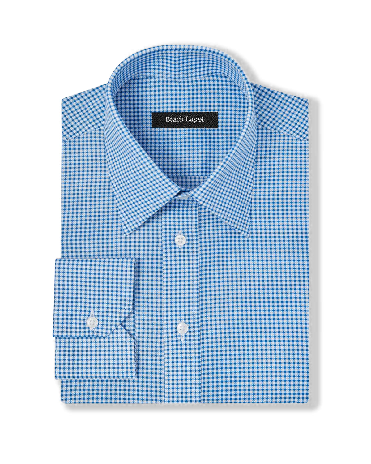 Blue Mod Dots Printed Dress Shirt 1