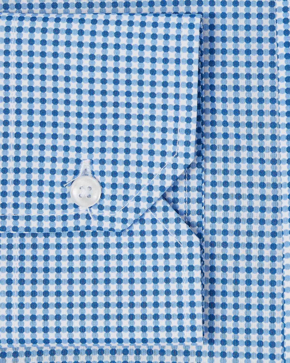 Blue Mod Dots Printed Dress Shirt 3