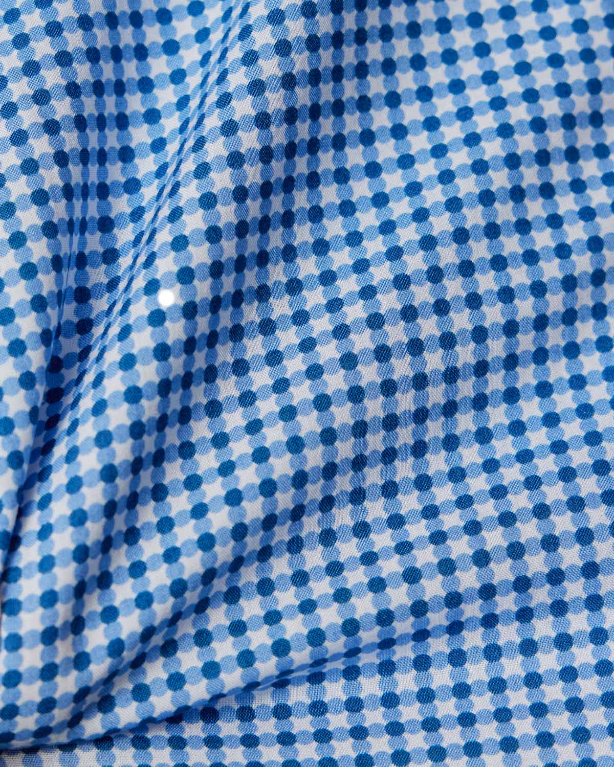 Blue Mod Dots Printed Dress Shirt 4