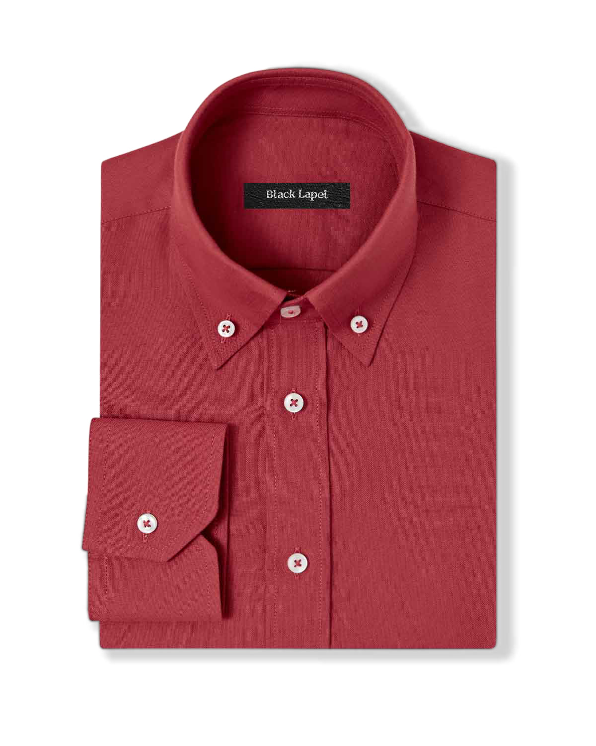 mens red button down dress shirt Portuguese Marsala Red Oxford Custom Dress Shirt