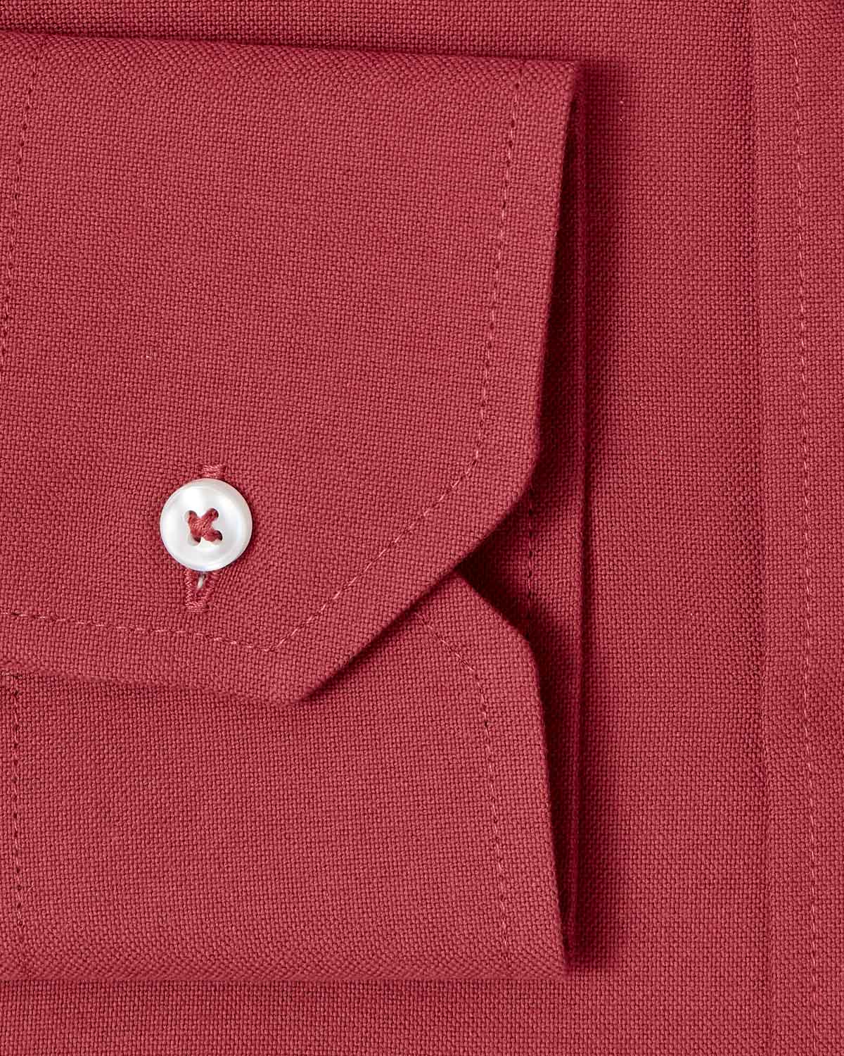 Portuguese Marsala Red Oxford Dress Shirt 3