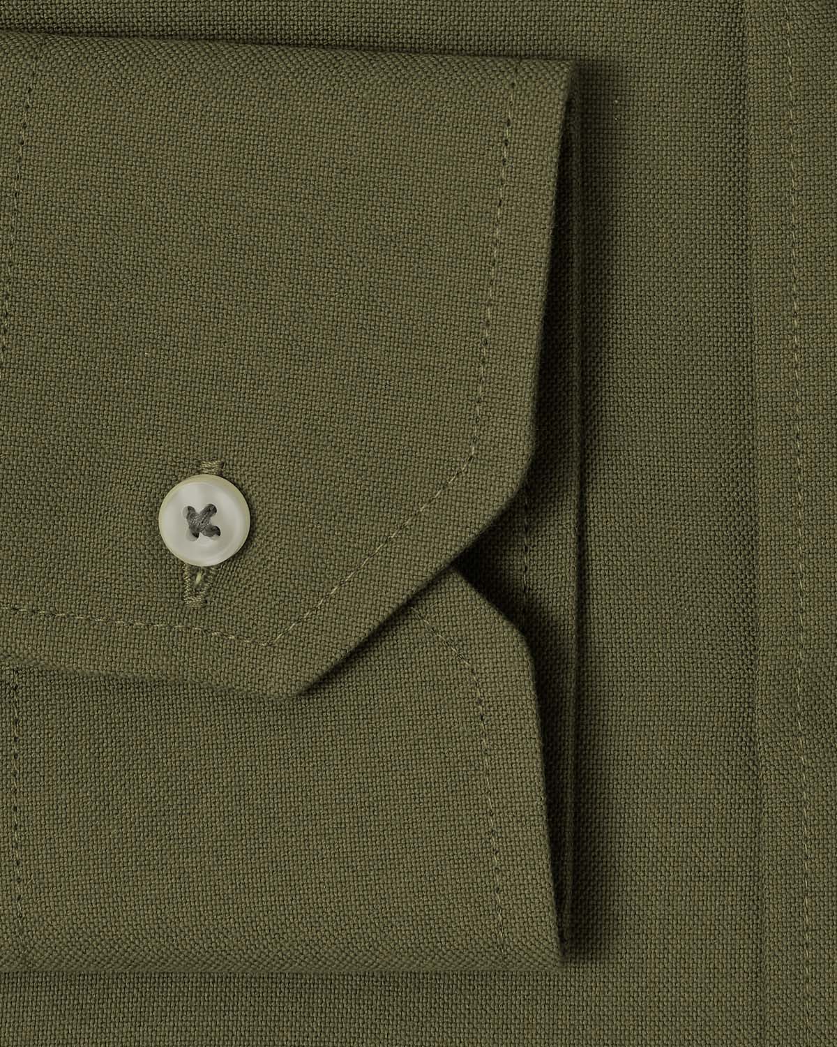 Campus Olive Green Oxford Dress Shirt 3