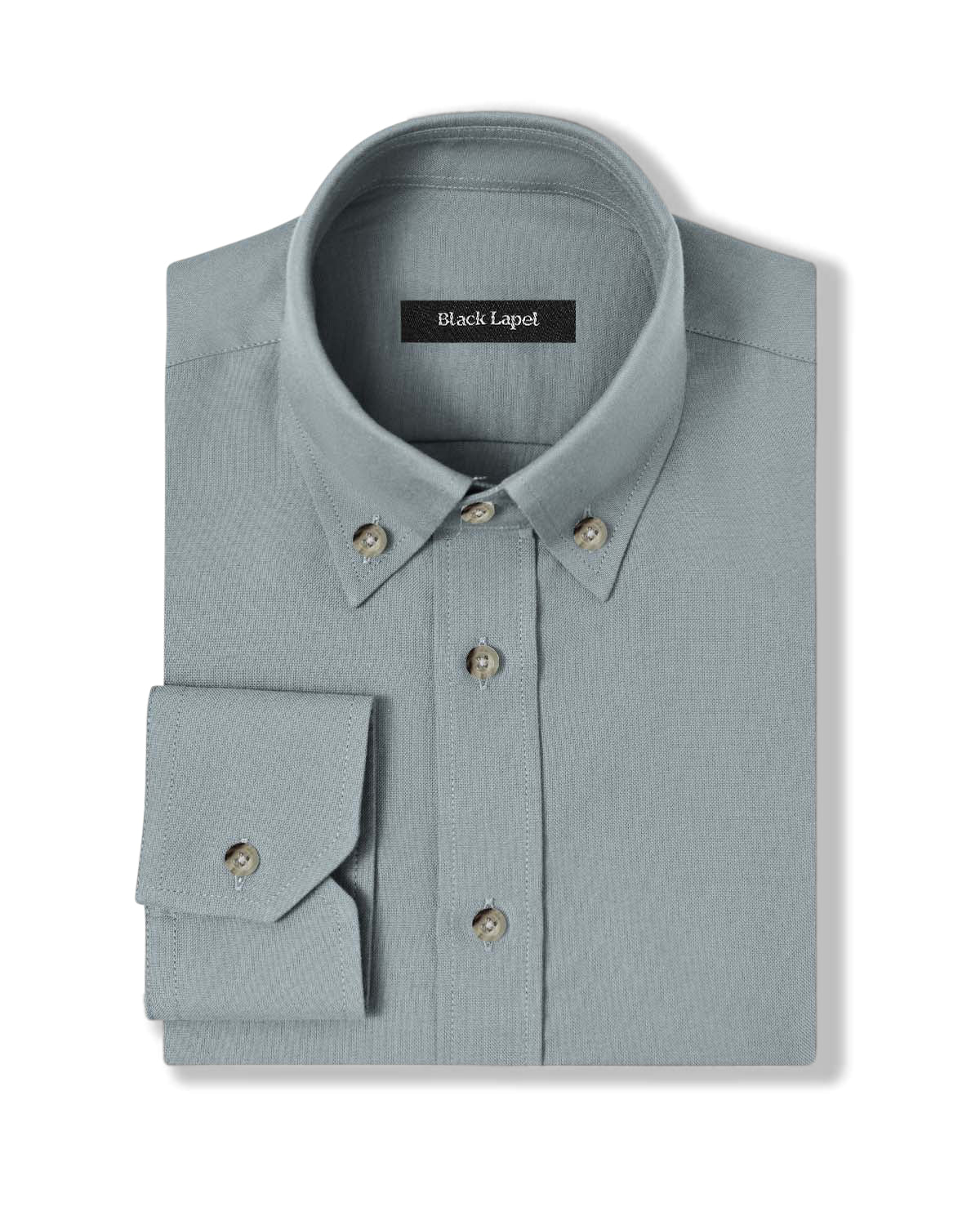 Green Brushed Oxford Dress Shirt 1