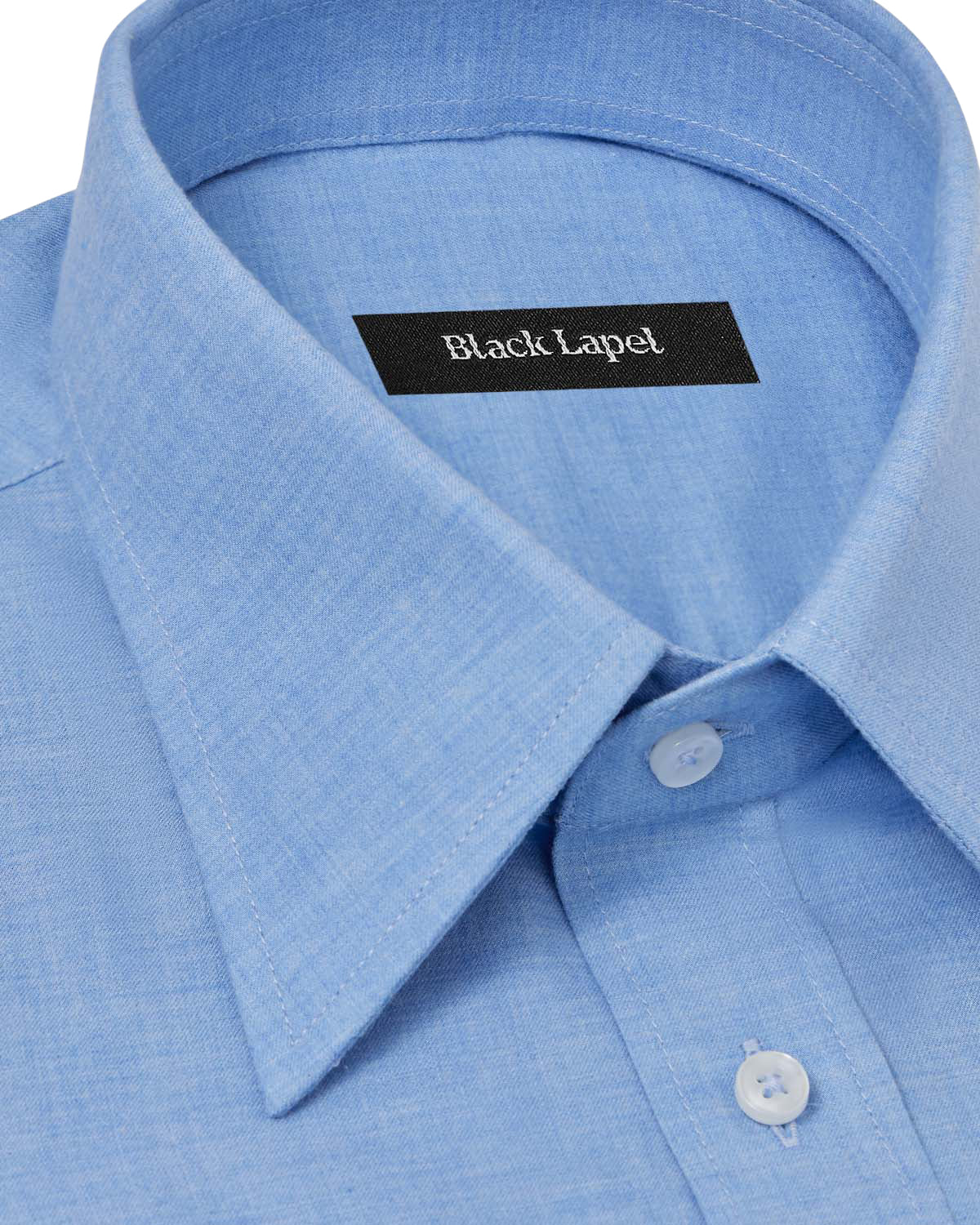 Natural Stretch Light Blue Brushed Twill Dress Shirt 2