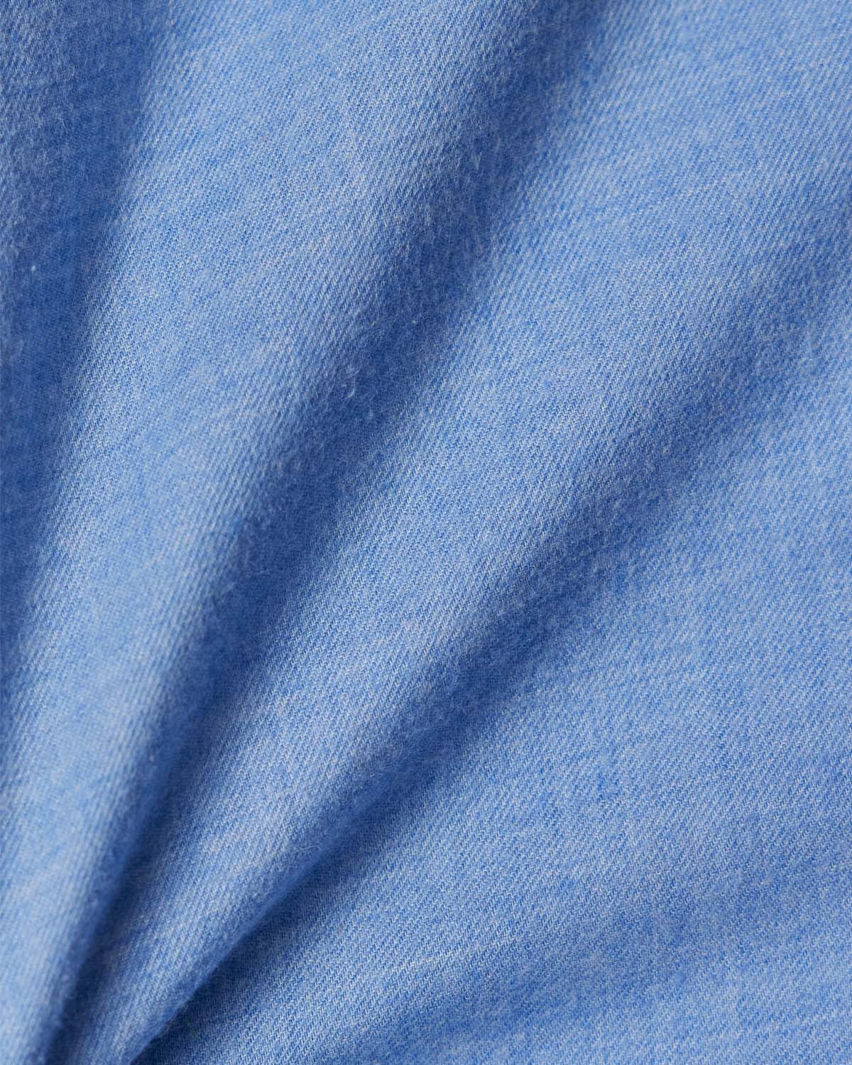 Natural Stretch Light Blue Brushed Twill Dress Shirt 4