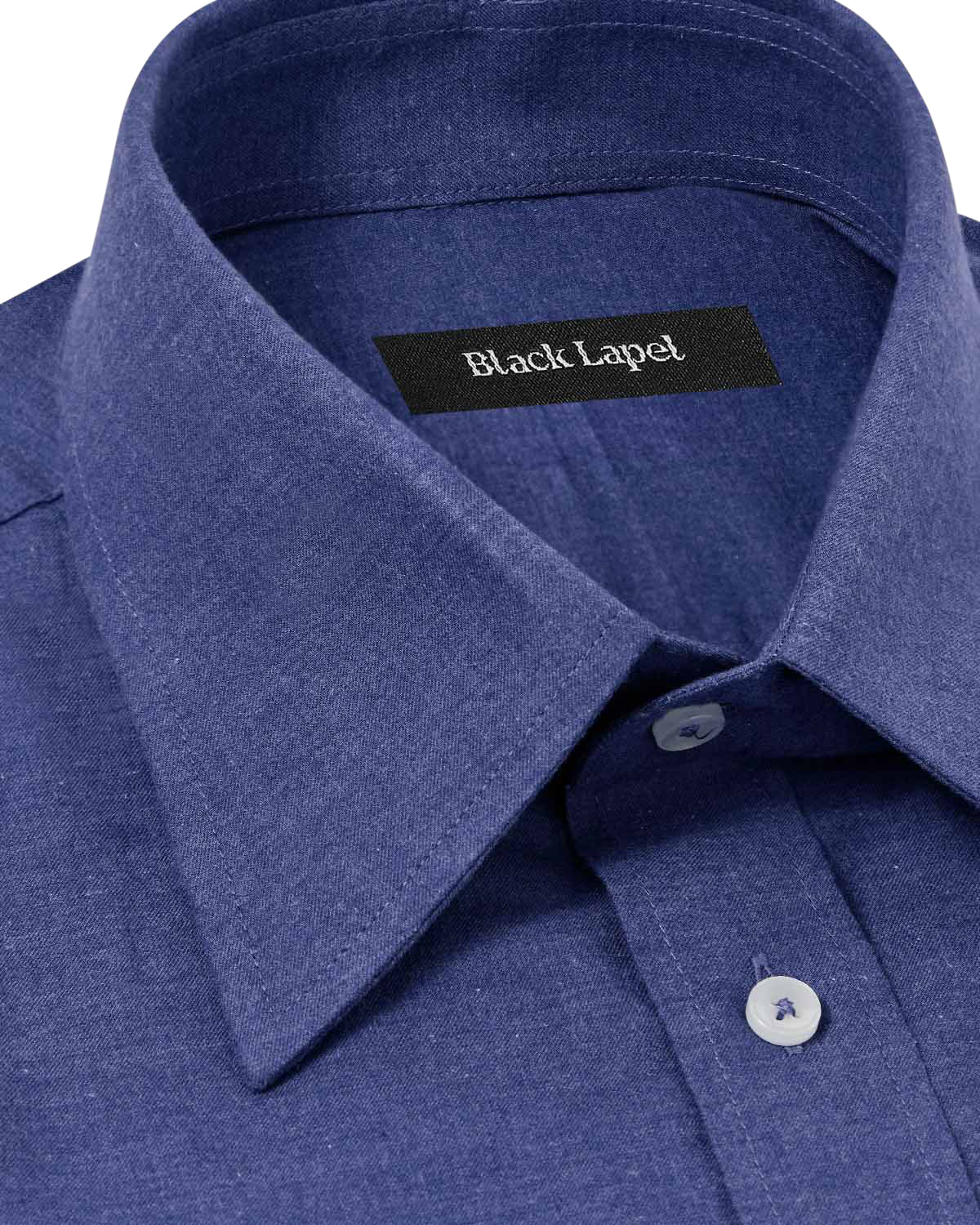 Natural Stretch Dark Blue Brushed Twill Dress Shirt 2