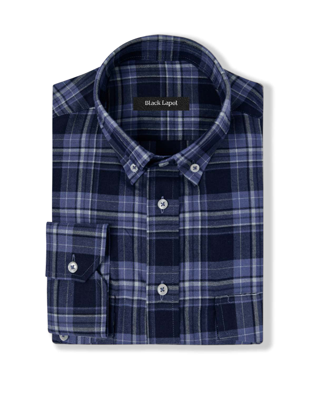navy blue plaid dress shirt The Navy Hartford Stretch Plaid Casual Shirt  Ledbury