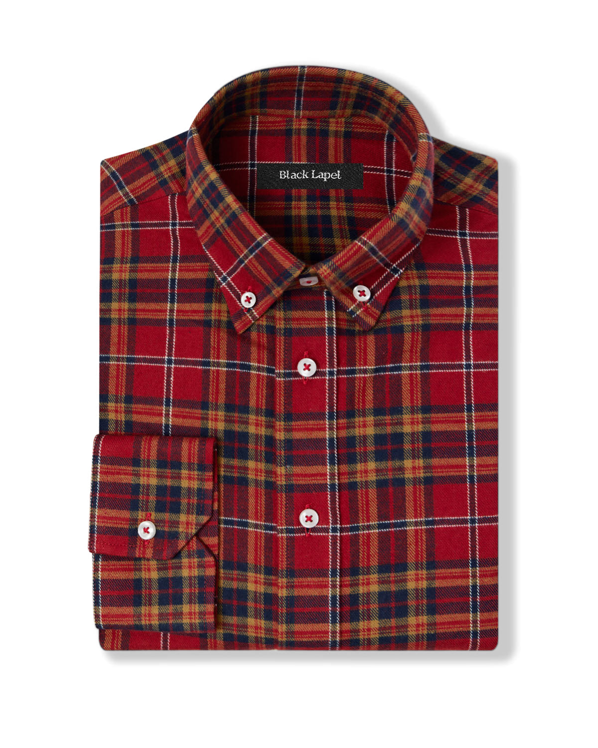 Burgundy Plaid Flannel Custom Dress Shirt