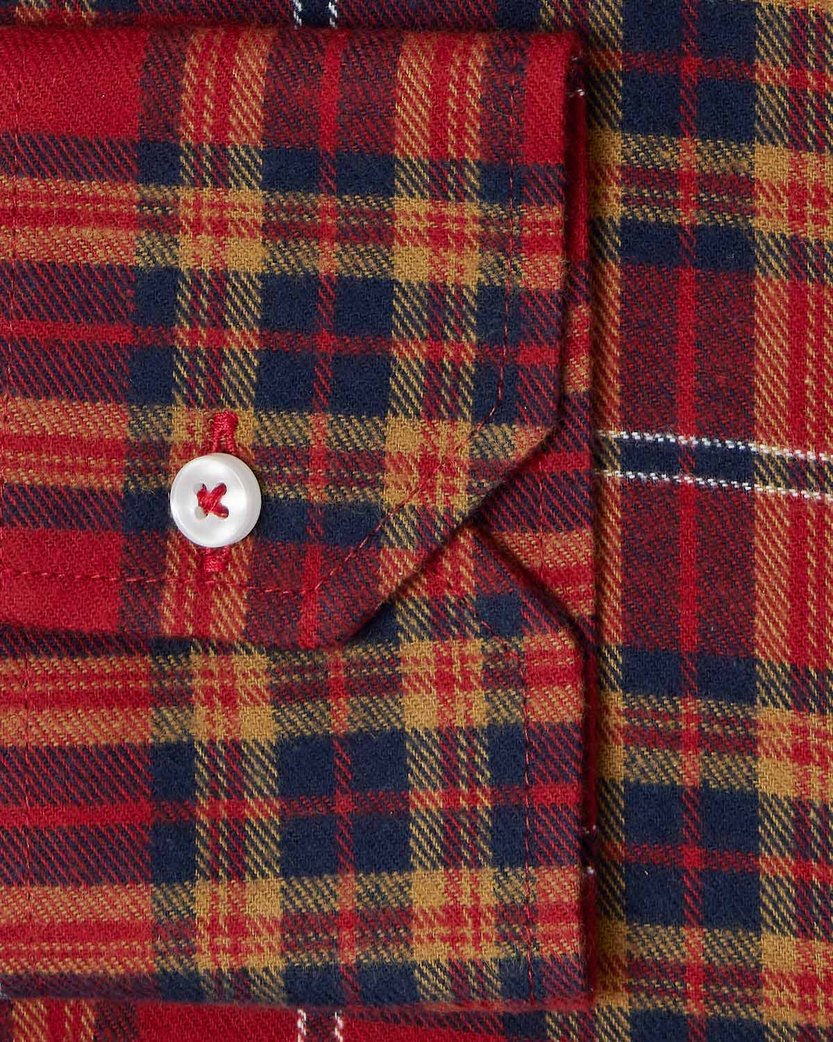 Burgundy Plaid Flannel Shirt 3