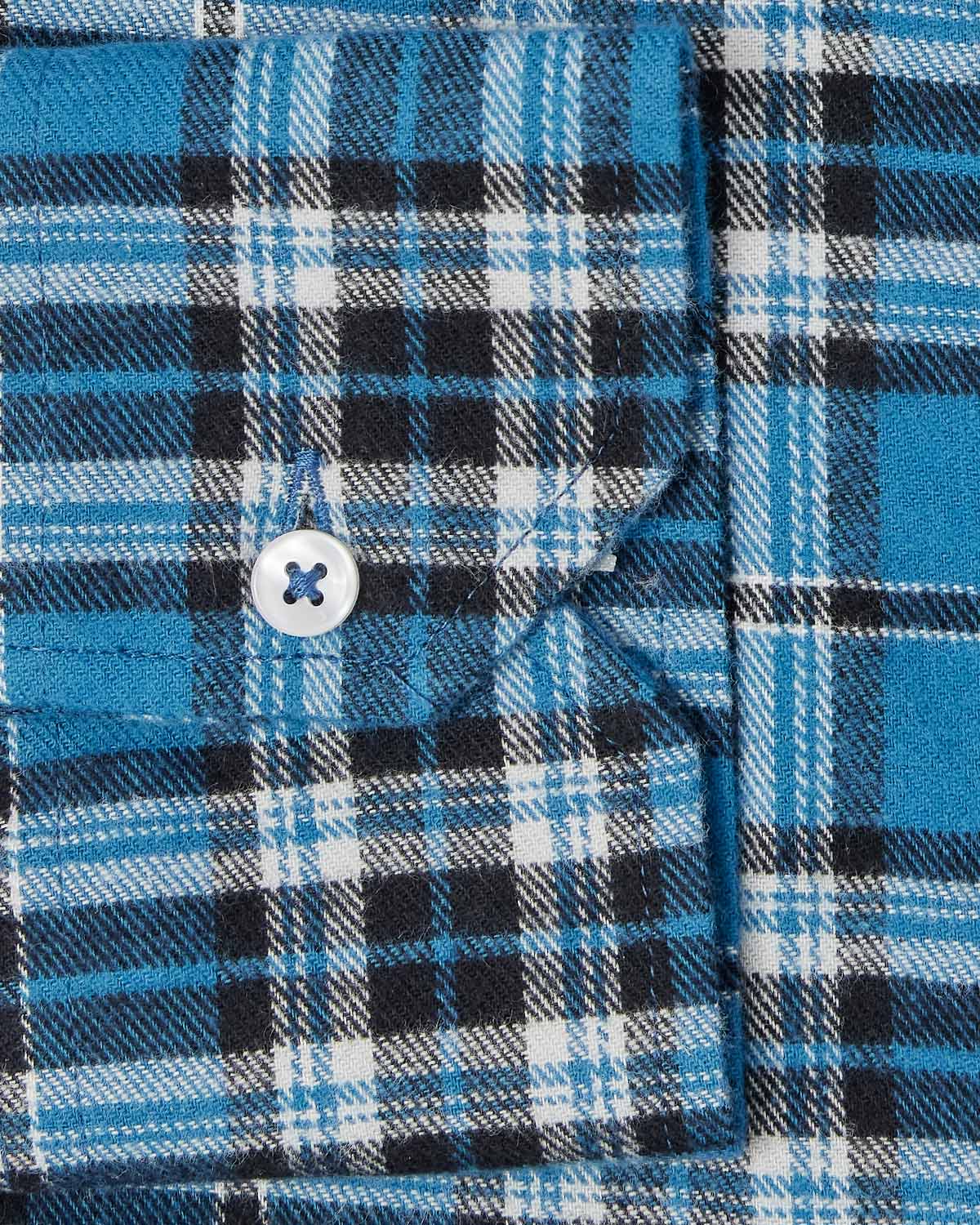 Blue Plaid Flannel Shirt 3
