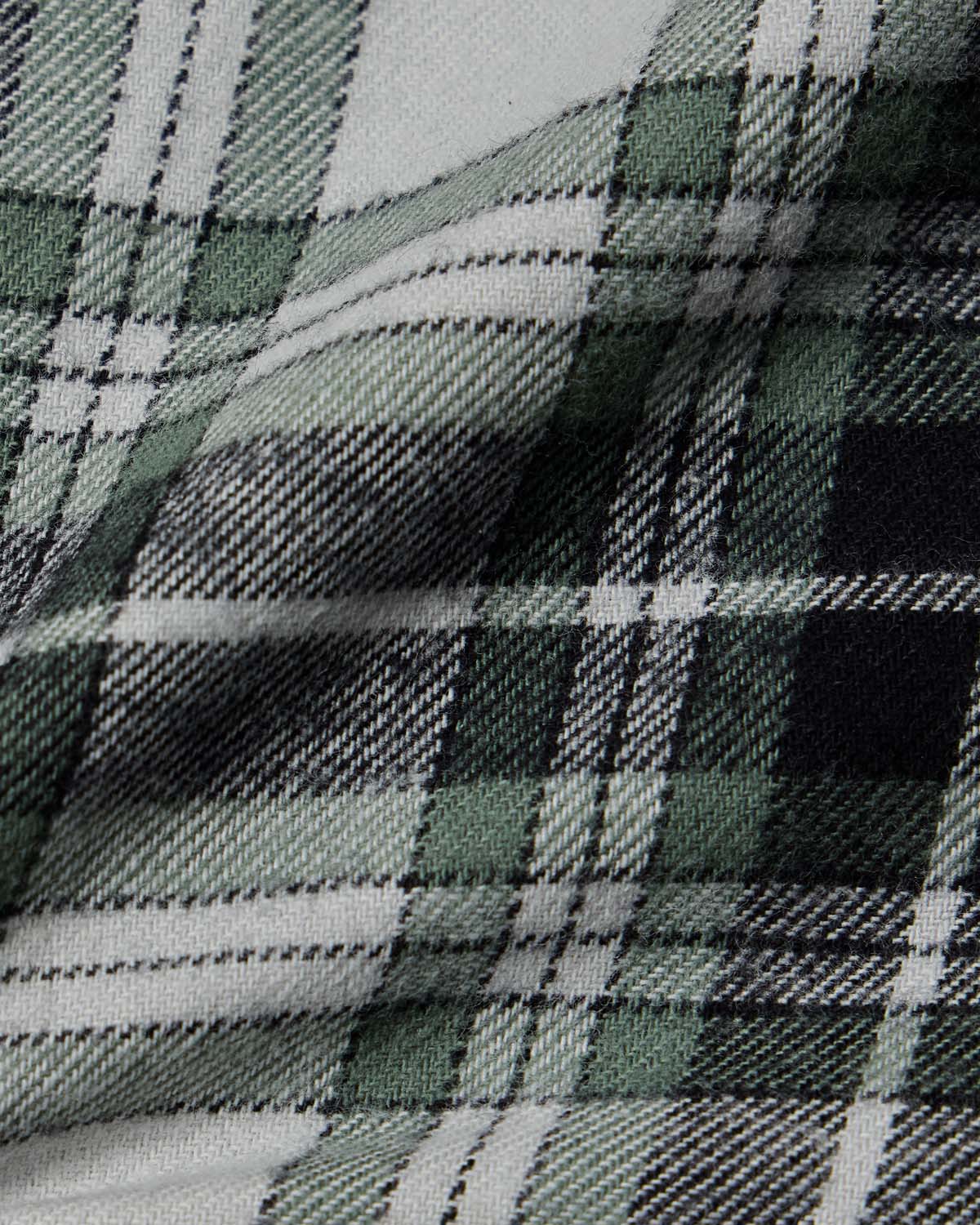 Sage Green Plaid Flannel Shirt 4