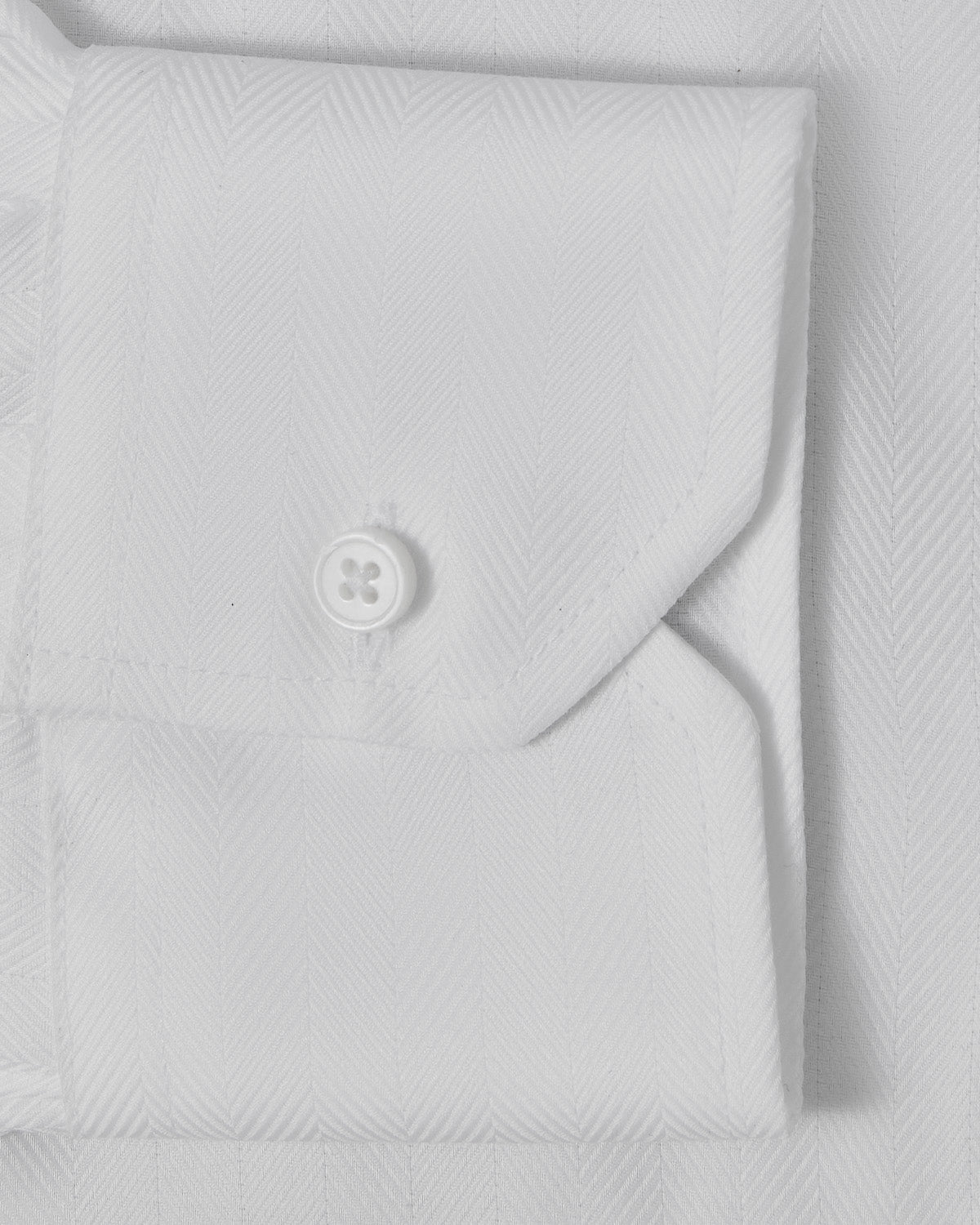 Easy-Care White Herringbone Dress Shirt 3