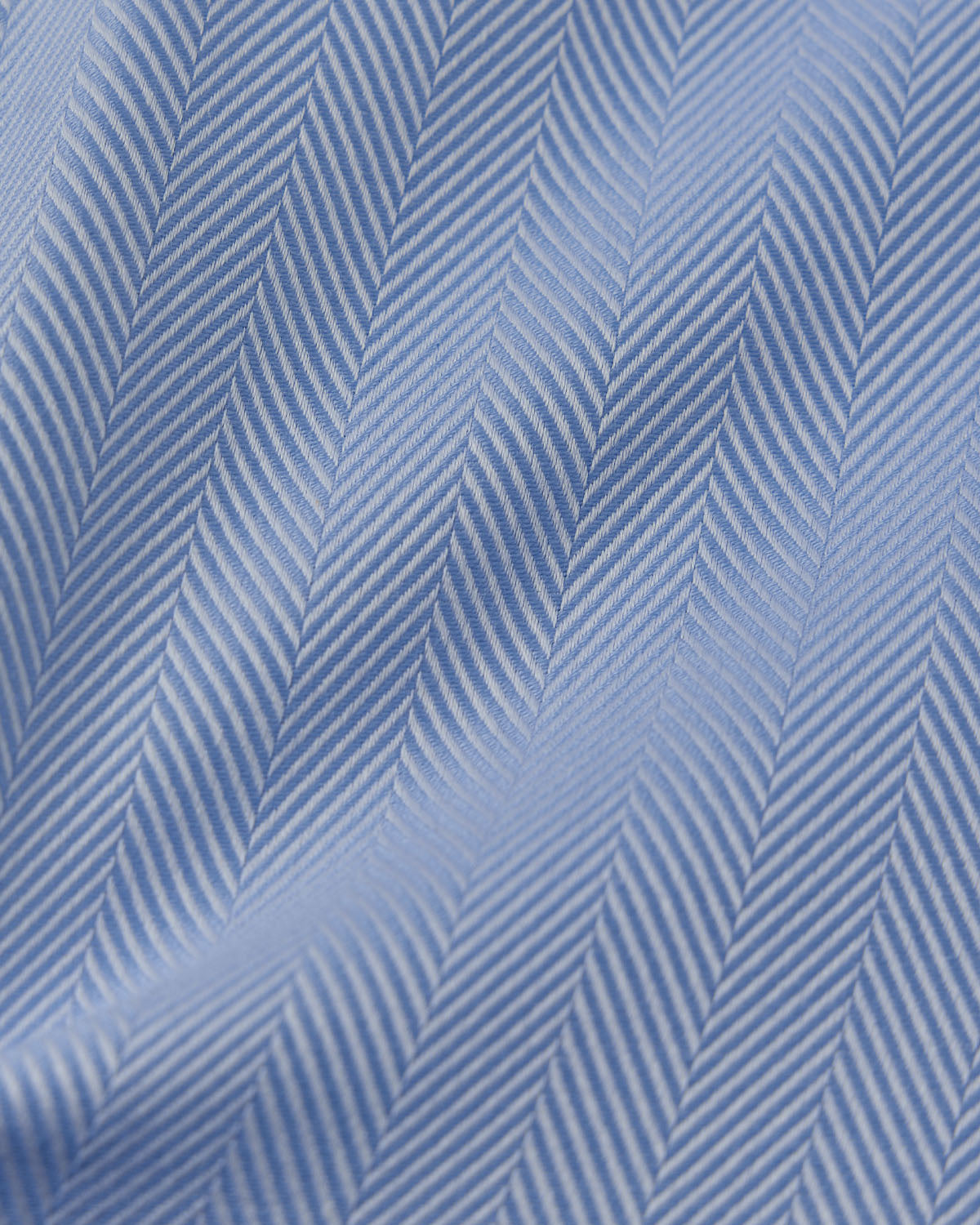 Easy-Care Light Blue Herringbone Dress Shirt 4