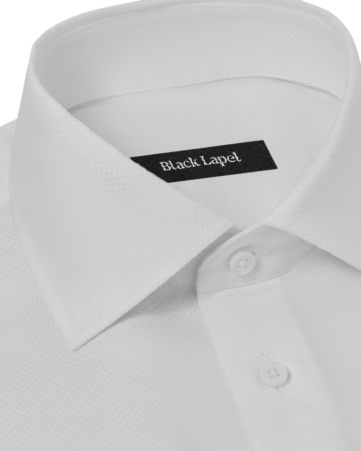 Natural Stretch White Diamond Weave Dress Shirt 2
