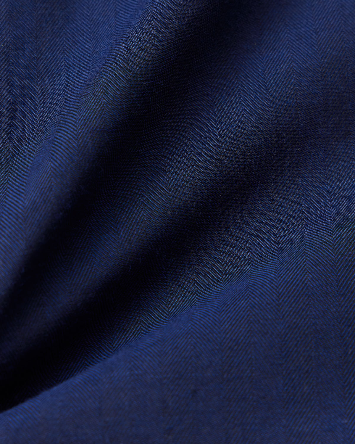 Solid Navy Herringbone Dress Shirt 4