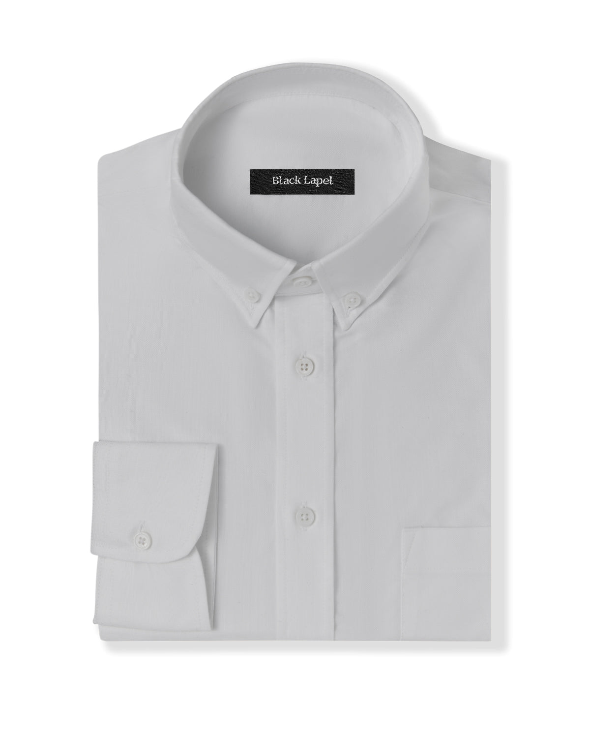Campus White Oxford Custom Dress Shirt Black Lapel Campus White Oxford Custom Dress Shirt Black Lapel