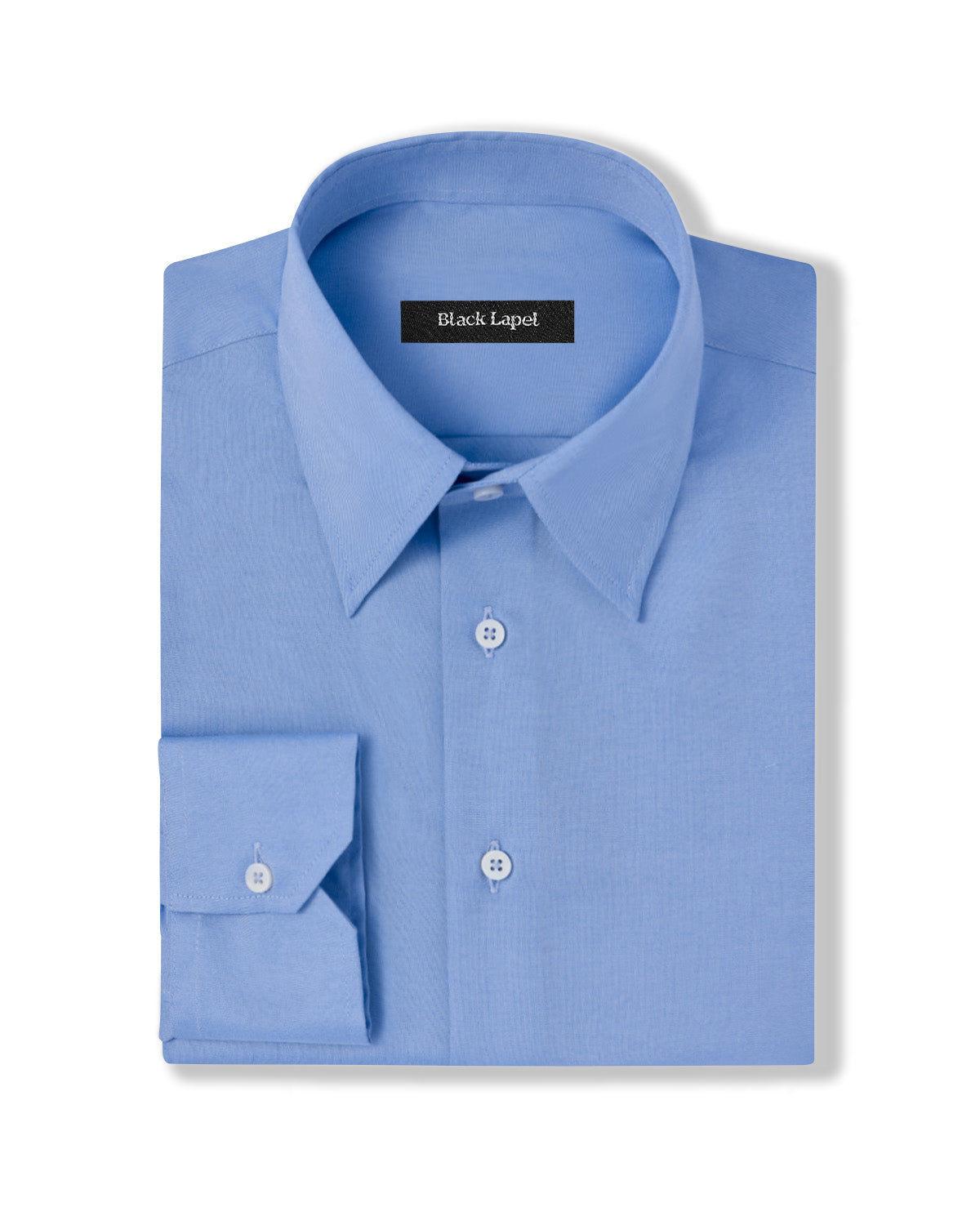 Easy-Care French Blue Pinpoint Dress Shirt 1