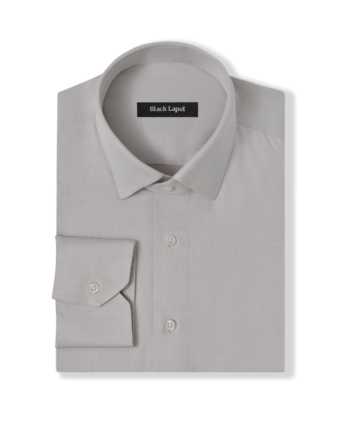 Cornerstone Light Grey Fine Twill Shirt Dress Shirt 1