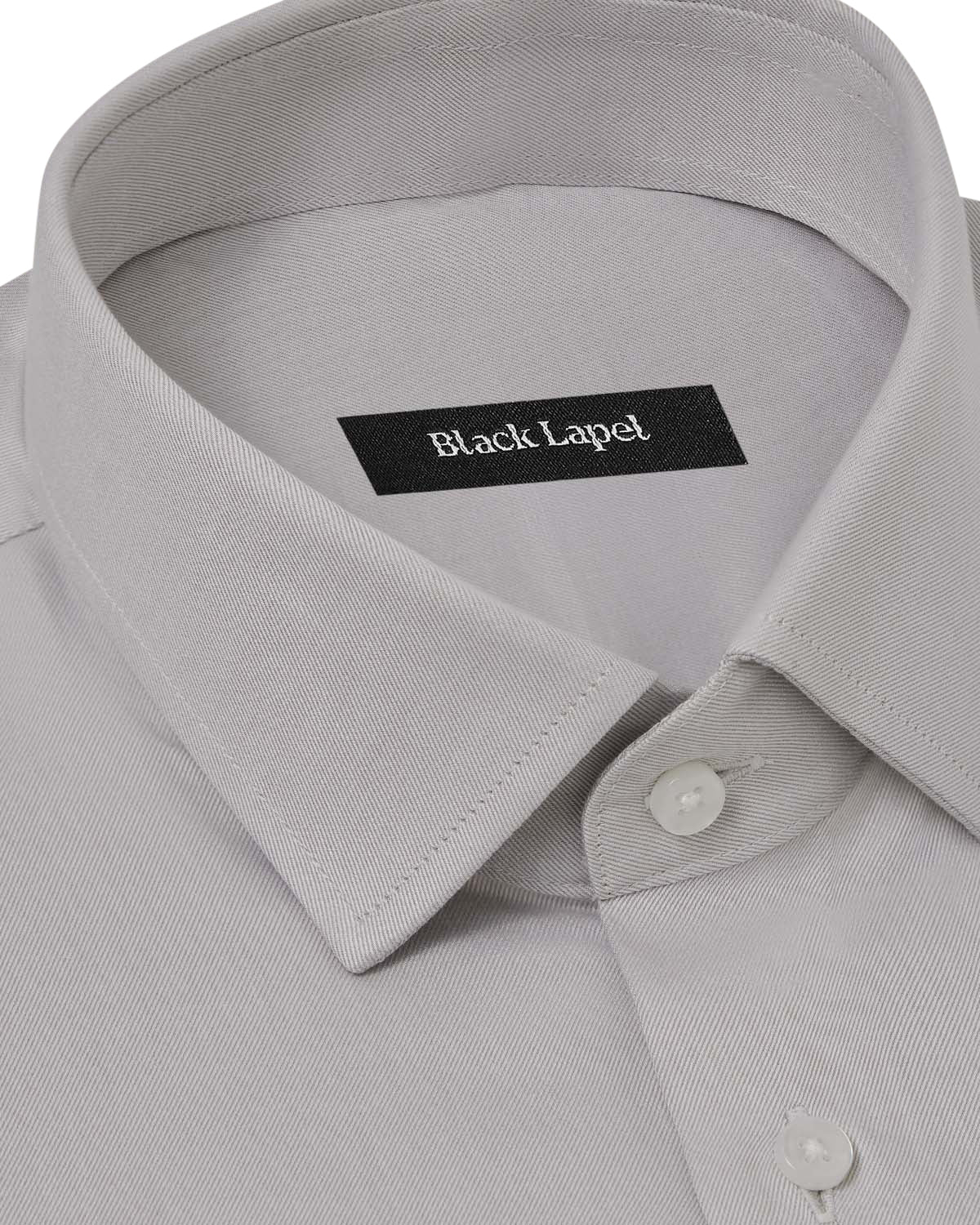 Cornerstone Light Grey Fine Twill Shirt Dress Shirt 2