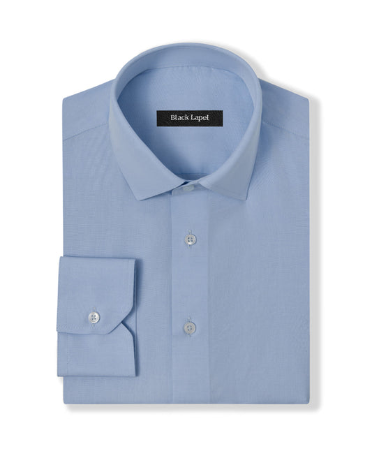Cornerstone Light Blue Broadcloth Dress Shirt 1